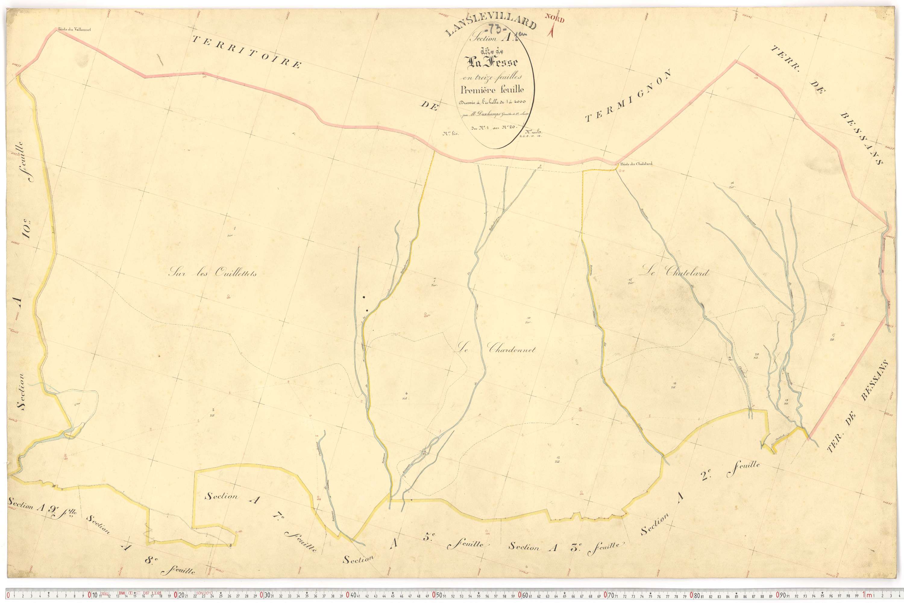 Lanslevillard - Plans cadastraux du premier cadastre français.