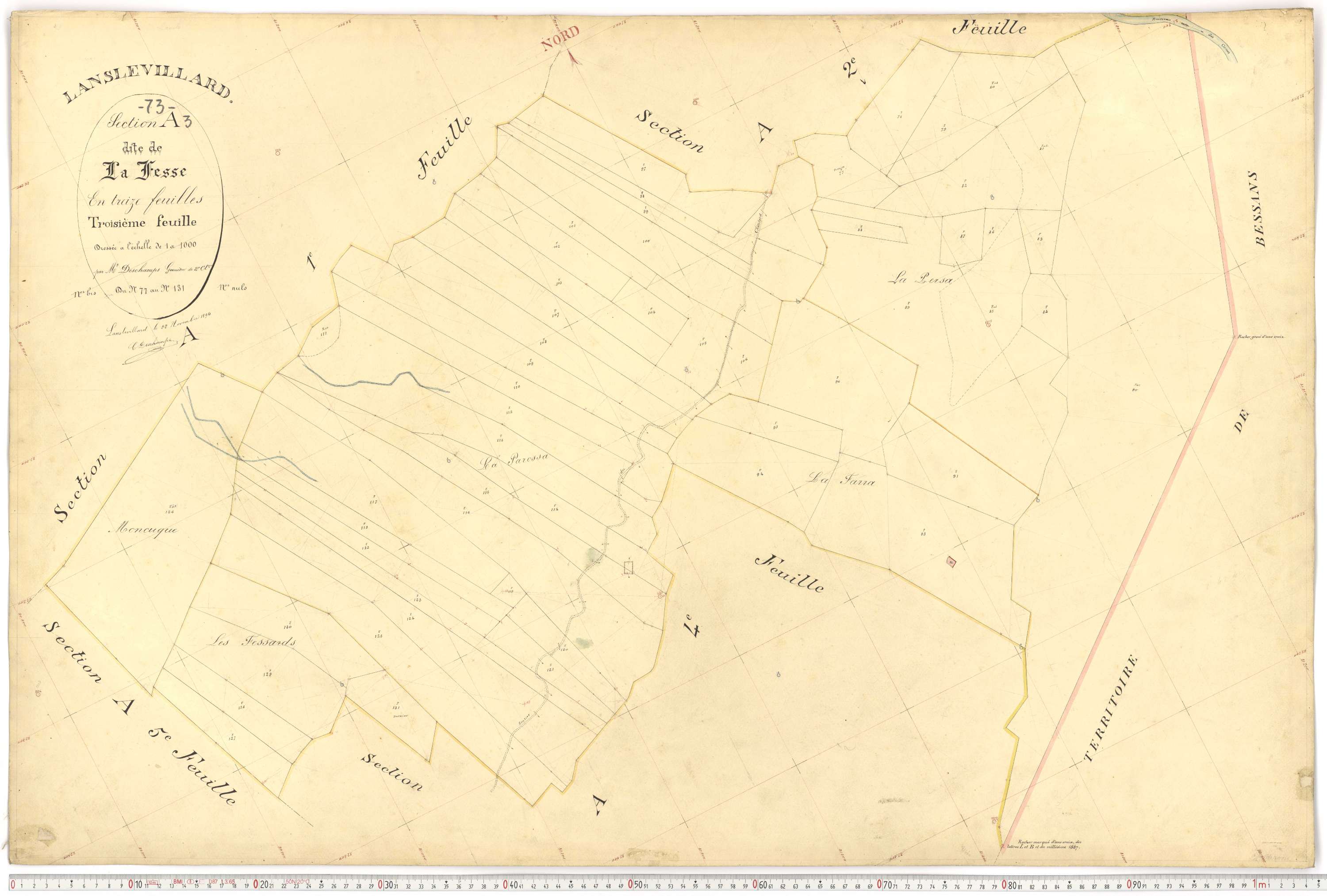 Lanslevillard - Plans cadastraux du premier cadastre français.