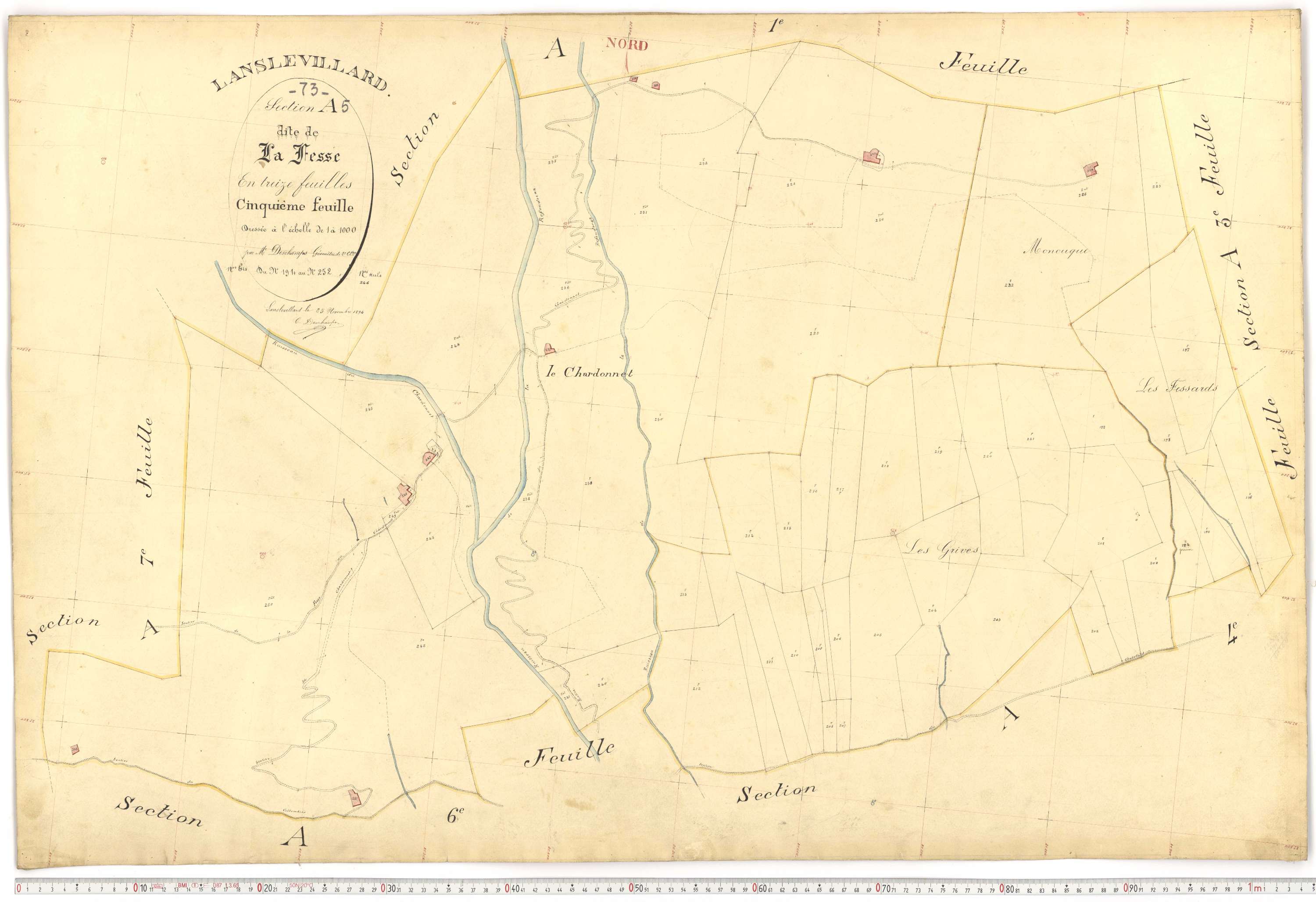 Lanslevillard - Plans cadastraux du premier cadastre français.