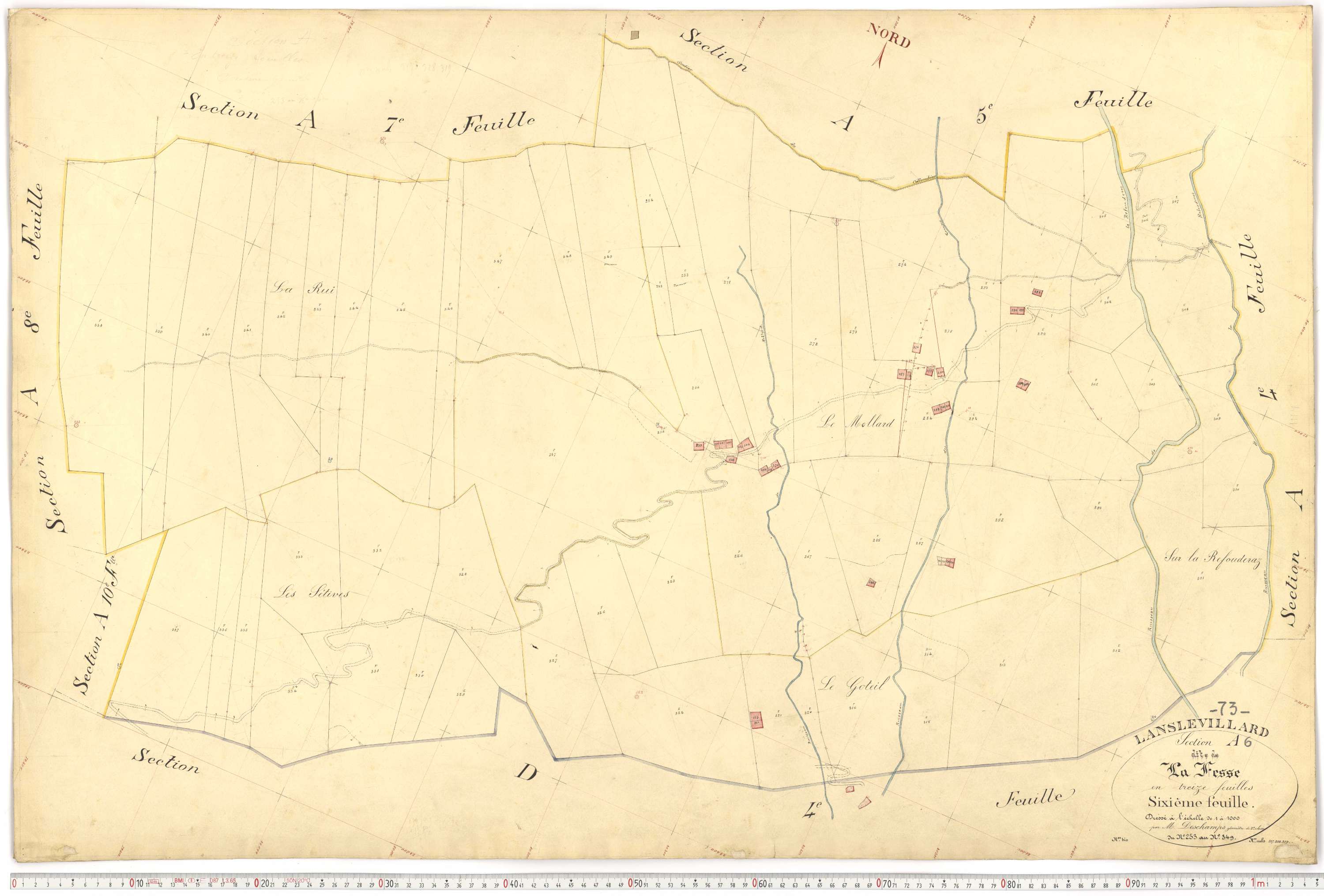 Lanslevillard - Plans cadastraux du premier cadastre français.