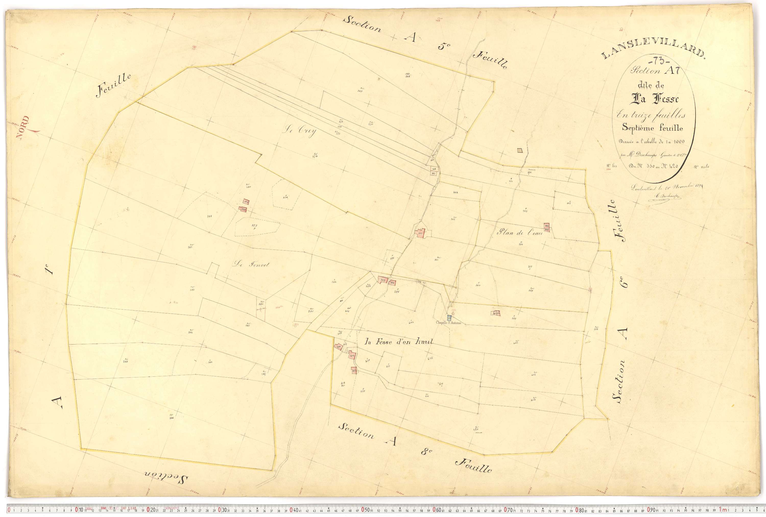 Lanslevillard - Plans cadastraux du premier cadastre français.