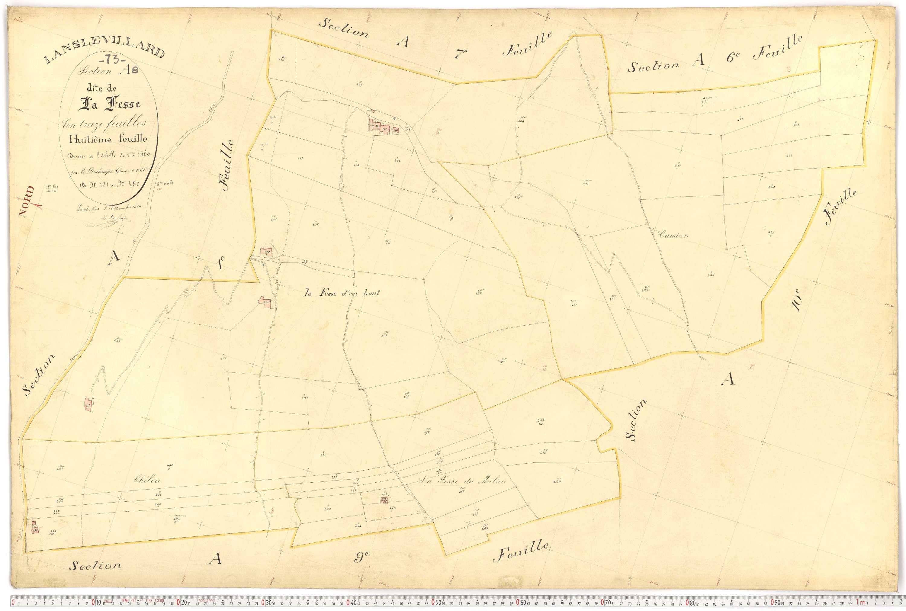 Lanslevillard - Plans cadastraux du premier cadastre français.