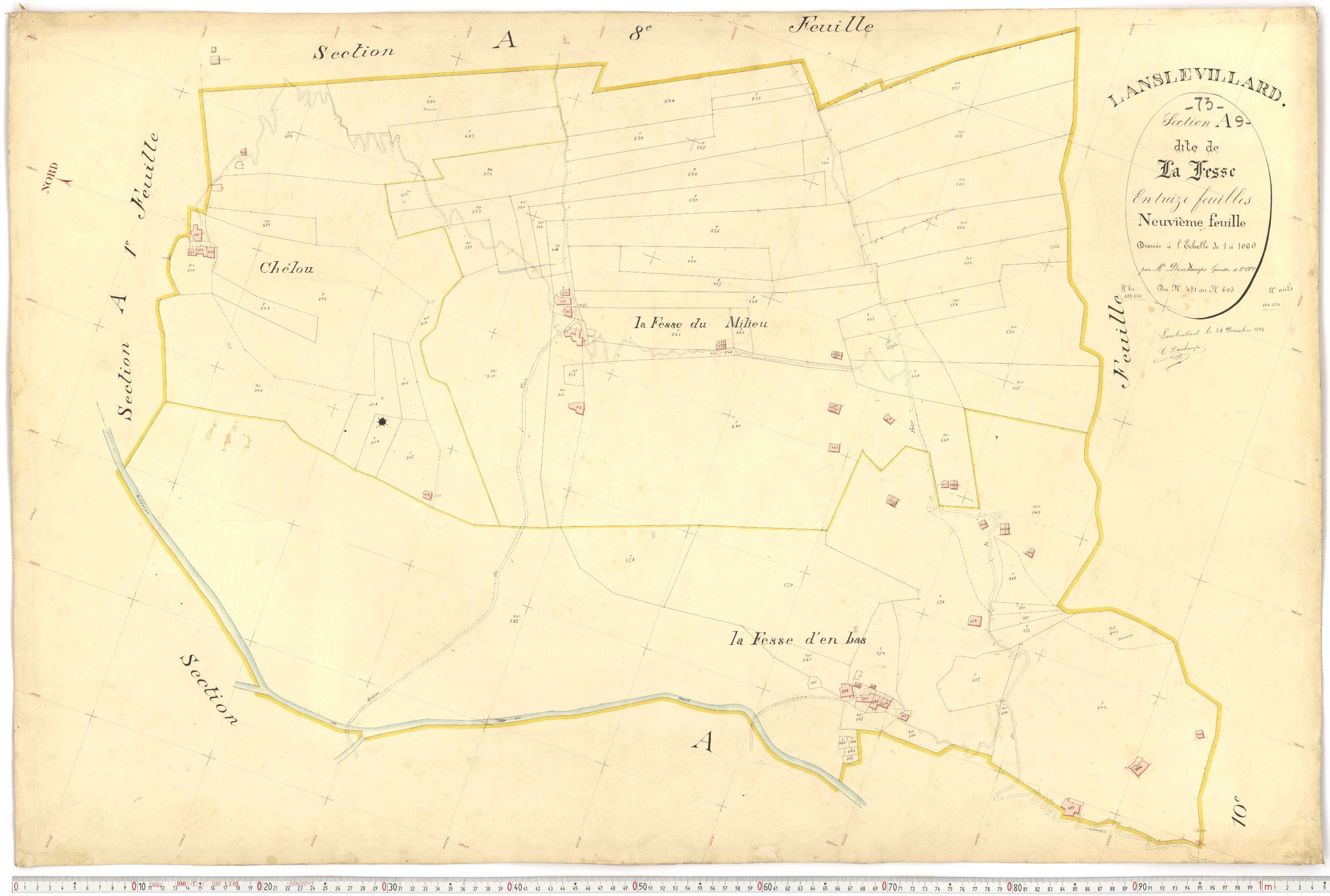 Lanslevillard - Plans cadastraux du premier cadastre français.