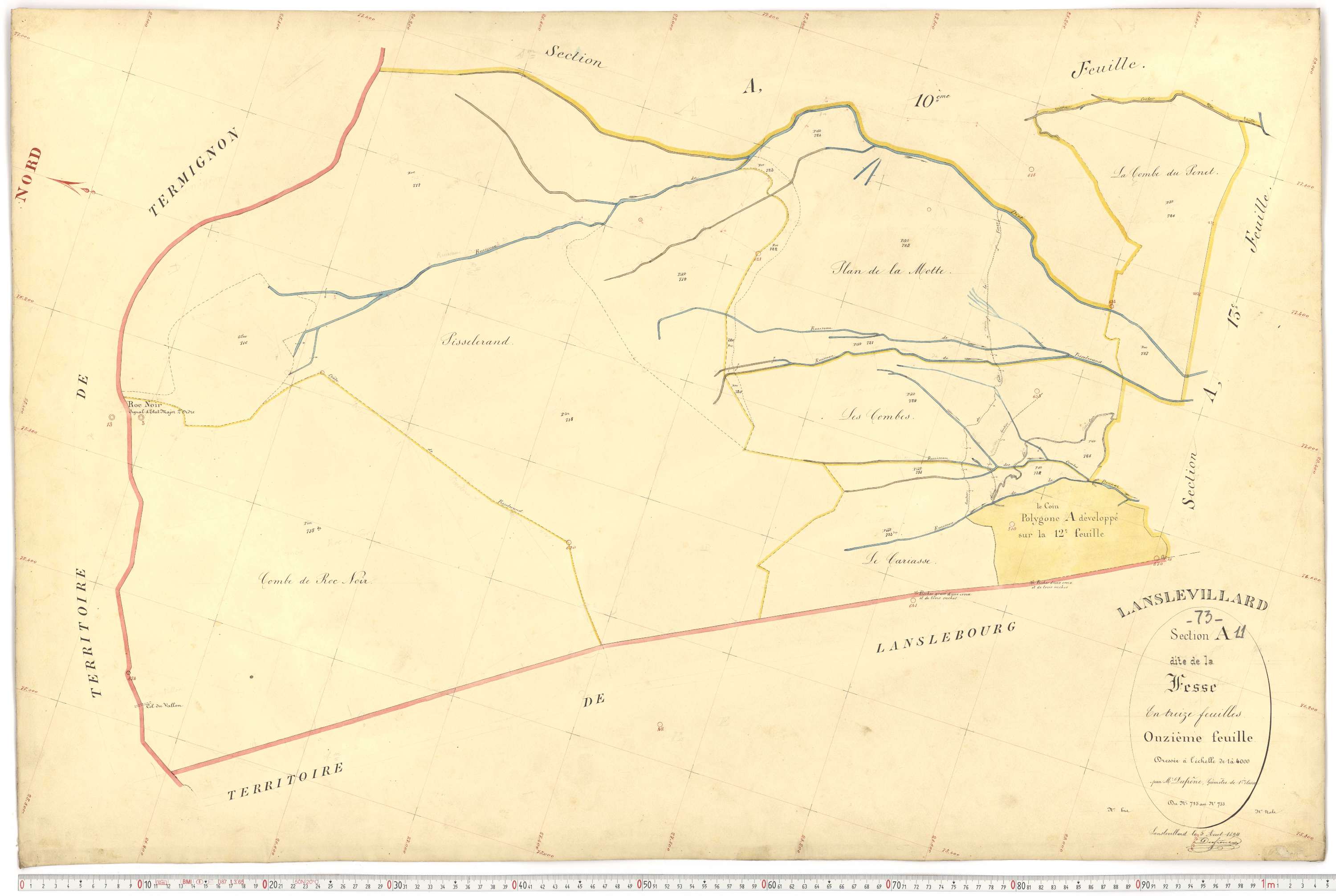 Lanslevillard - Plans cadastraux du premier cadastre français.