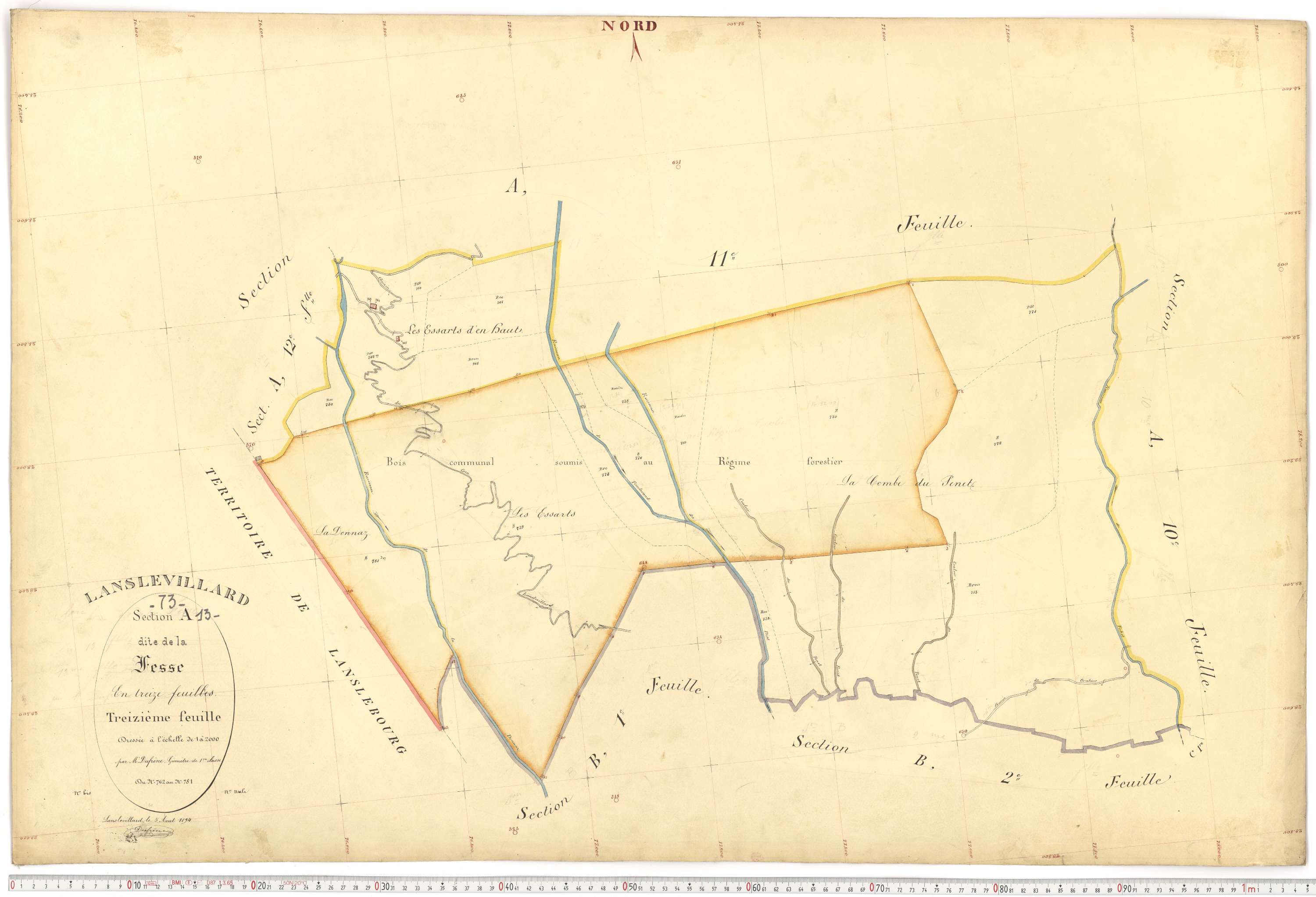 Lanslevillard - Plans cadastraux du premier cadastre français.