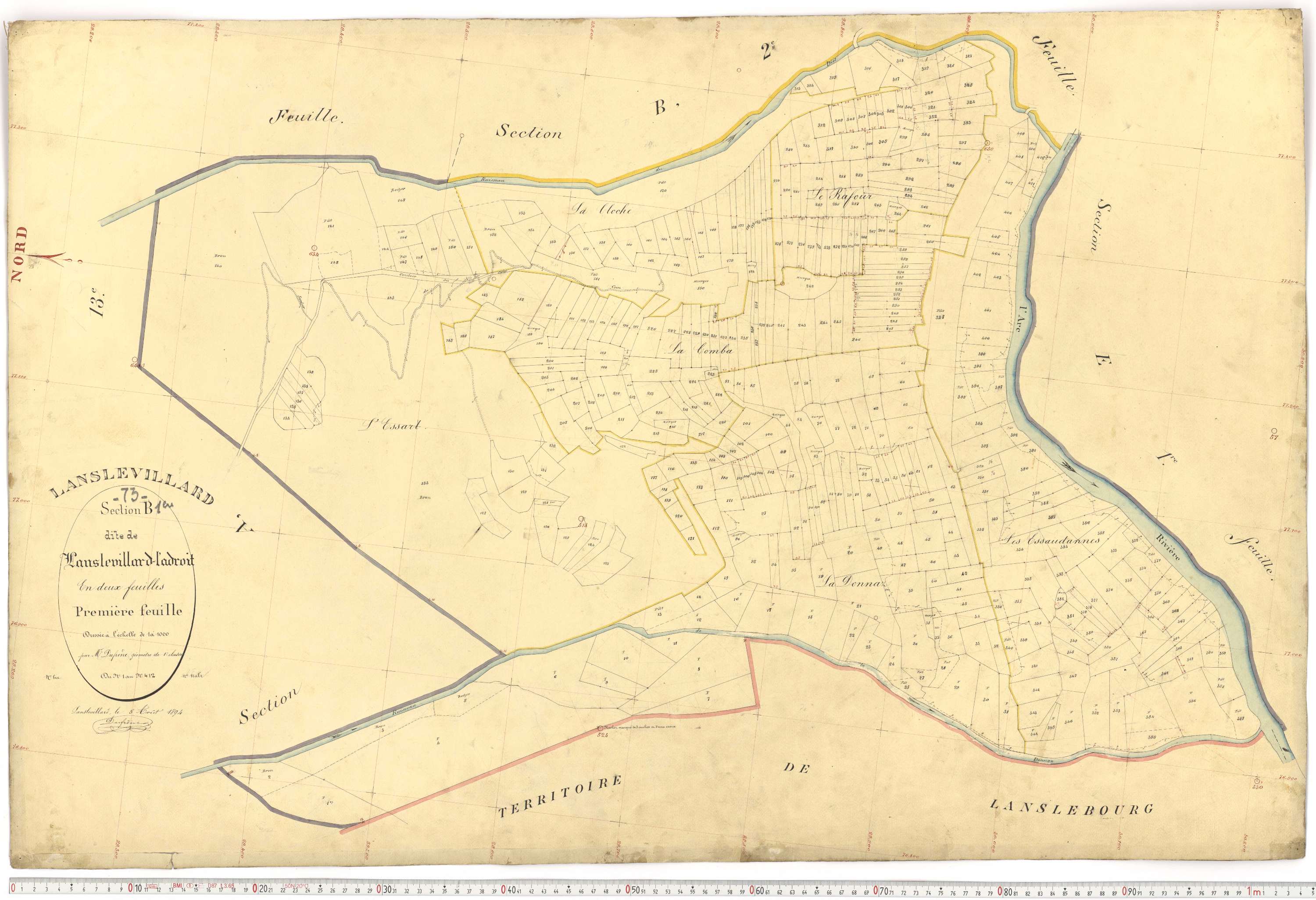 Lanslevillard - Plans cadastraux du premier cadastre français.
