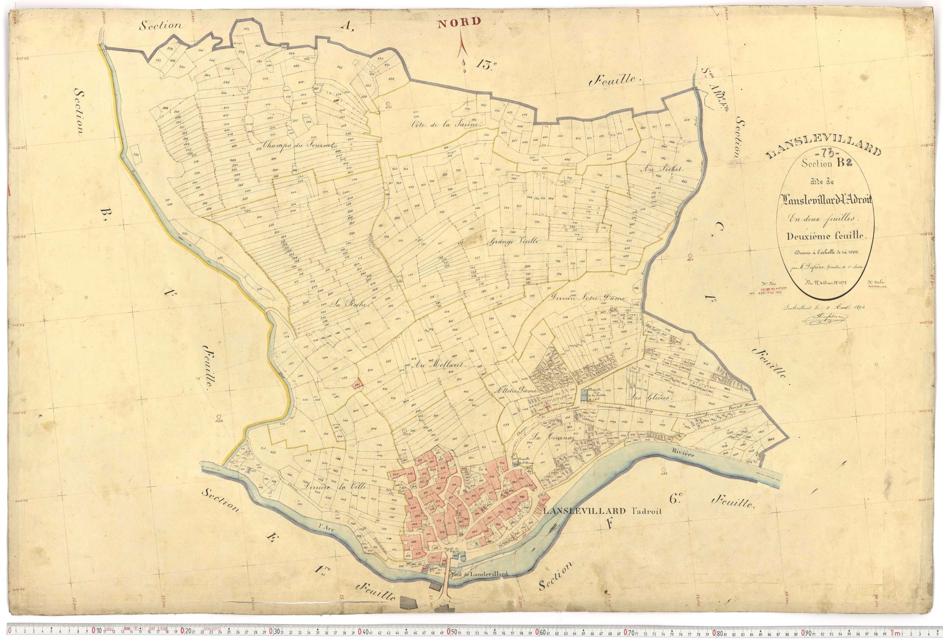 Lanslevillard - Plans cadastraux du premier cadastre français.