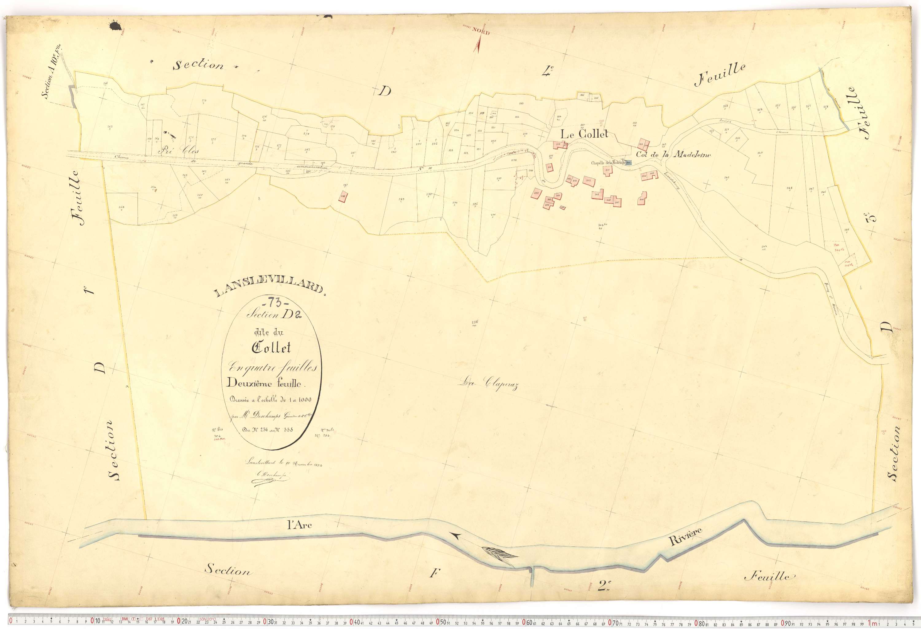 Lanslevillard - Plans cadastraux du premier cadastre français.