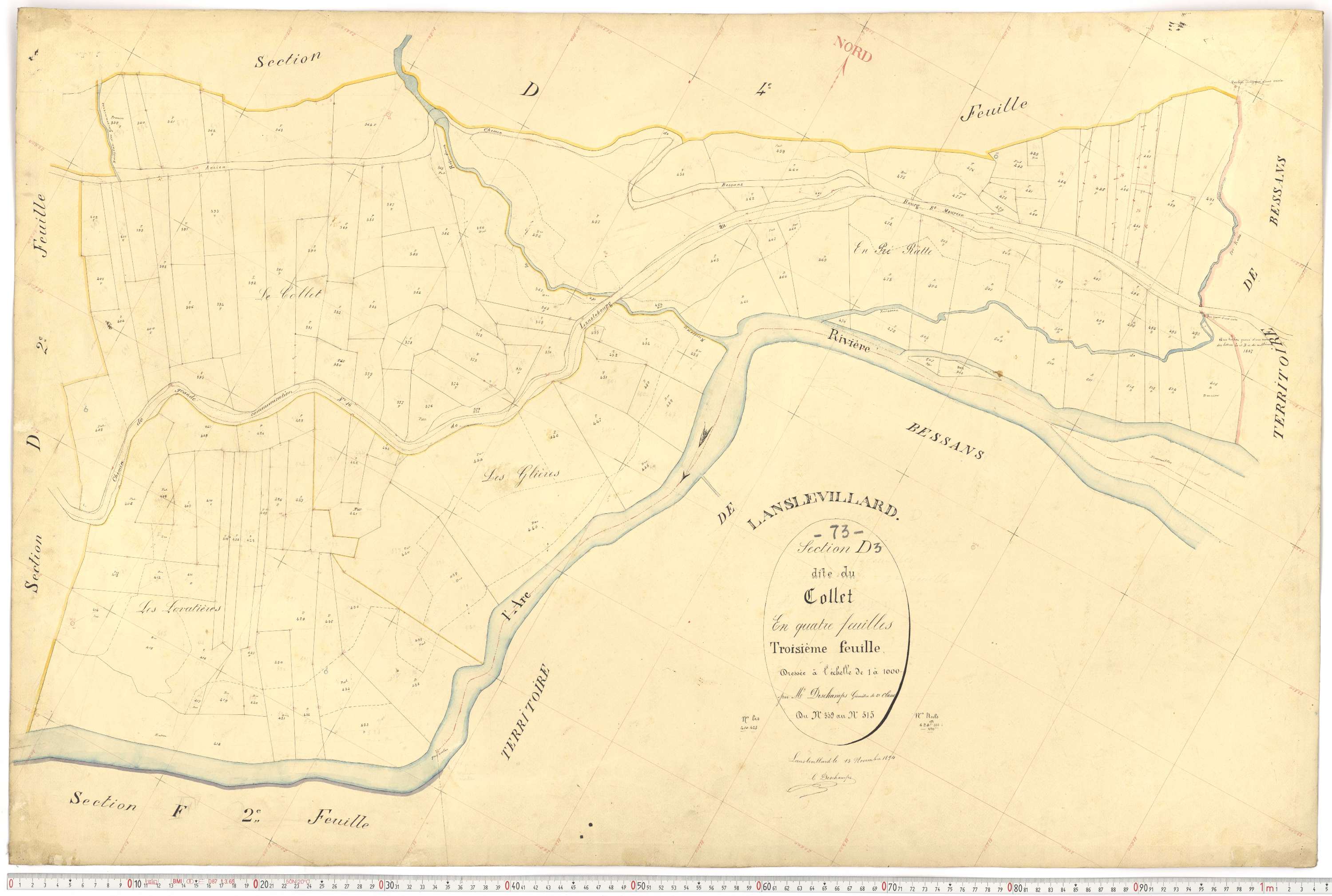 Lanslevillard - Plans cadastraux du premier cadastre français.