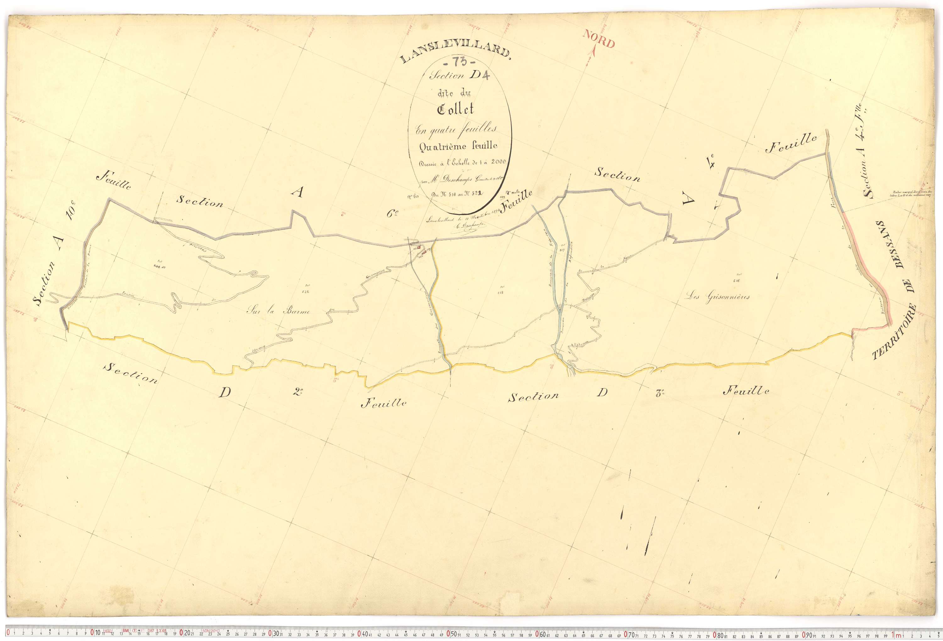 Lanslevillard - Plans cadastraux du premier cadastre français.