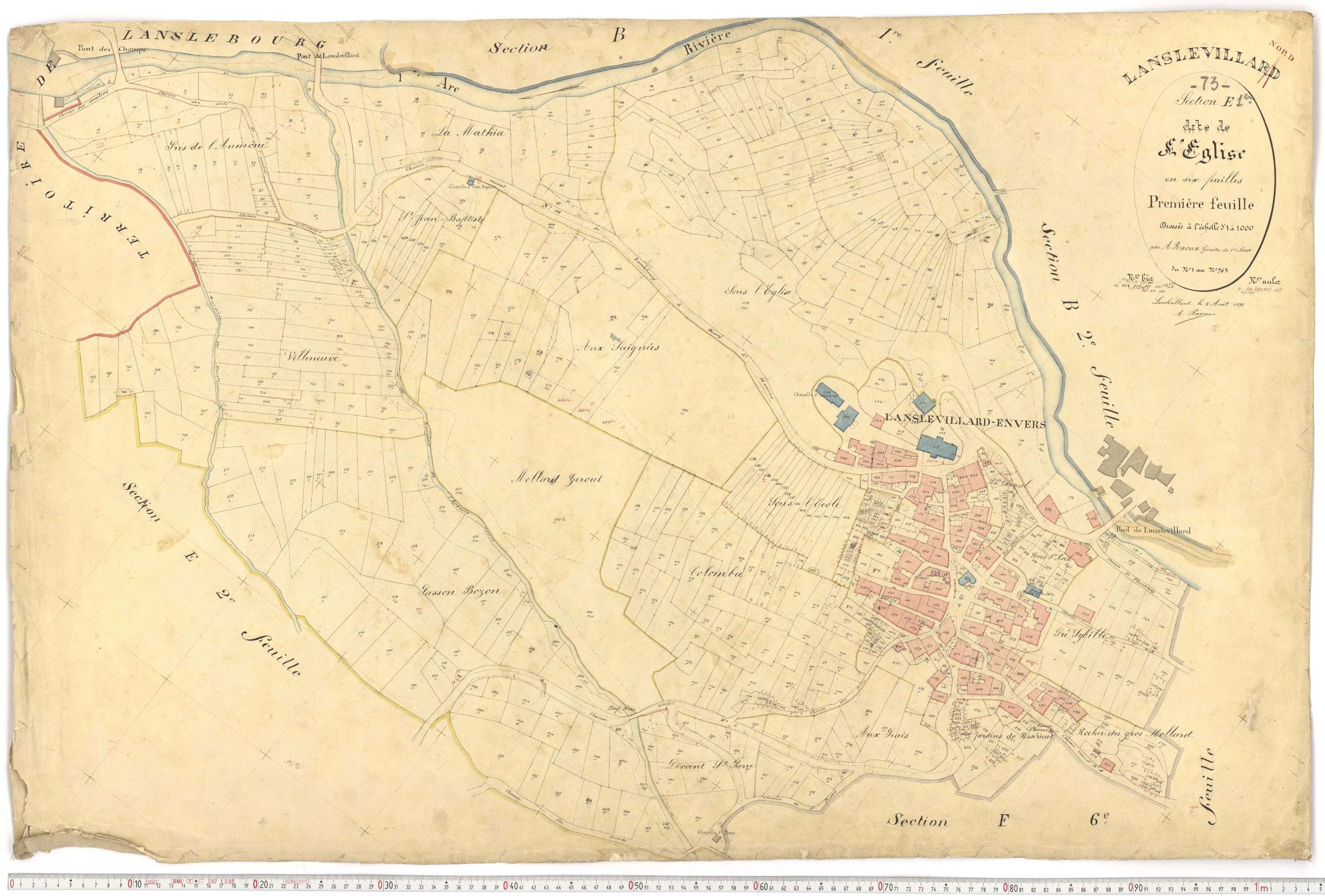 Lanslevillard - Plans cadastraux du premier cadastre français.