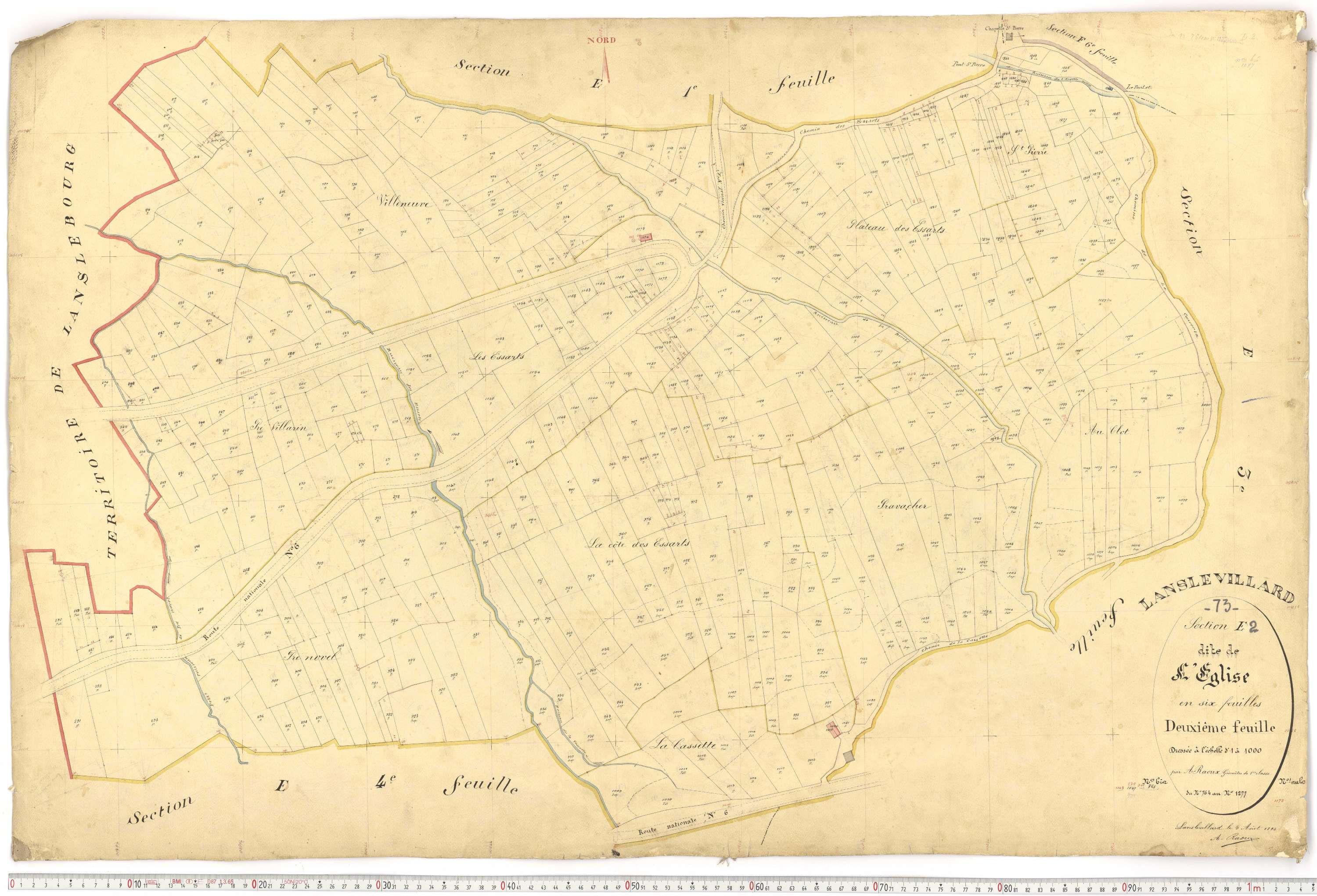 Lanslevillard - Plans cadastraux du premier cadastre français.