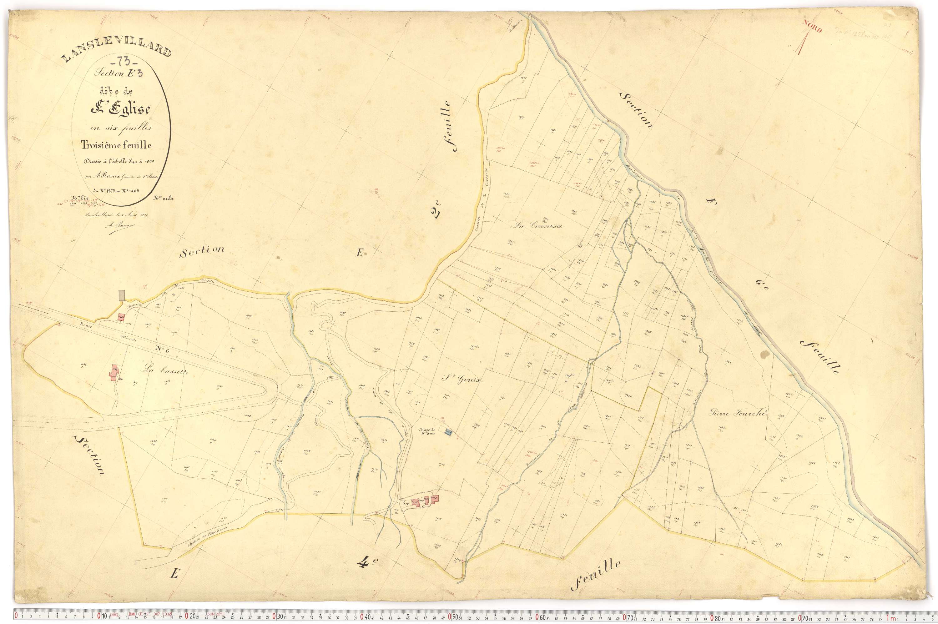 Lanslevillard - Plans cadastraux du premier cadastre français.