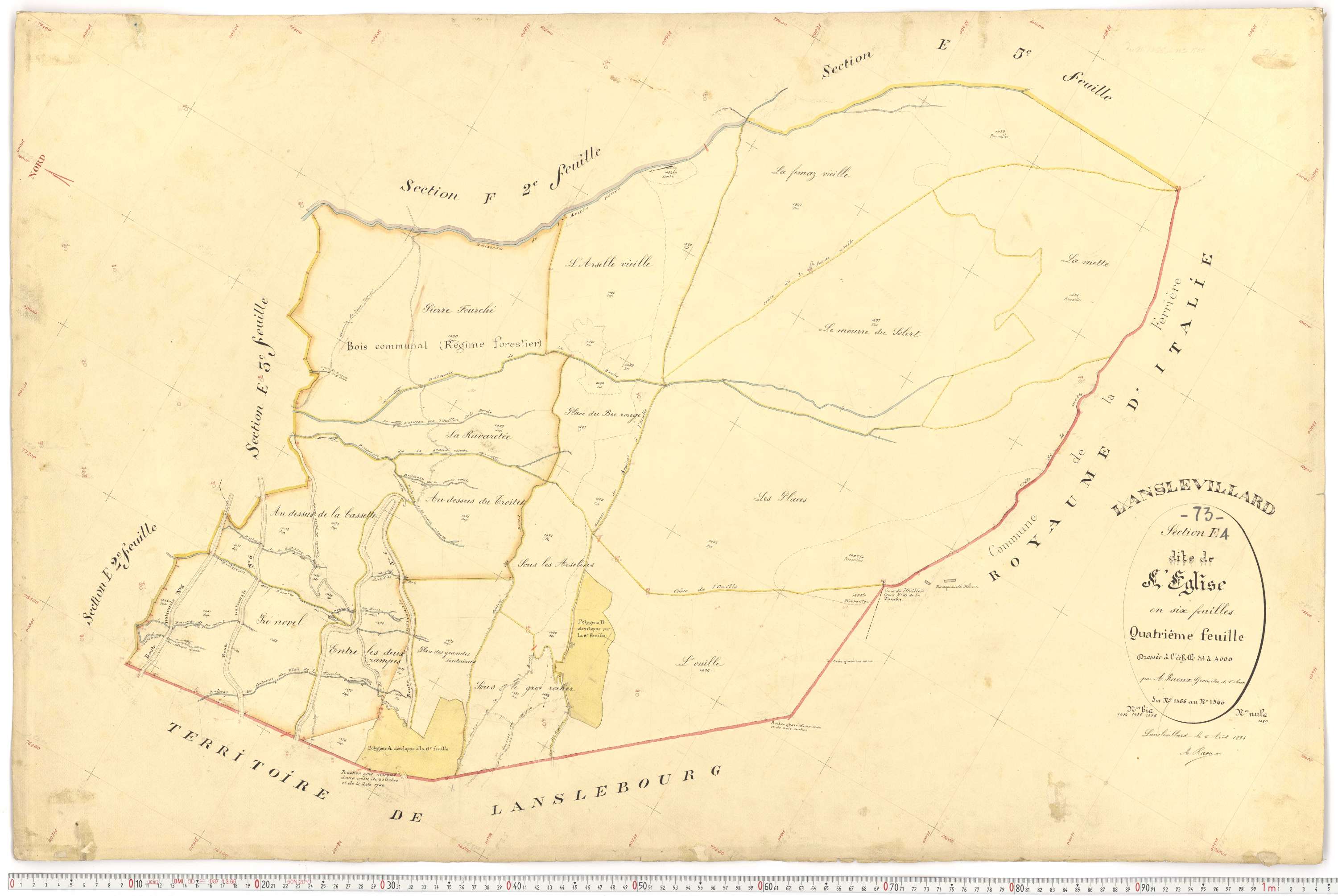 Lanslevillard - Plans cadastraux du premier cadastre français.