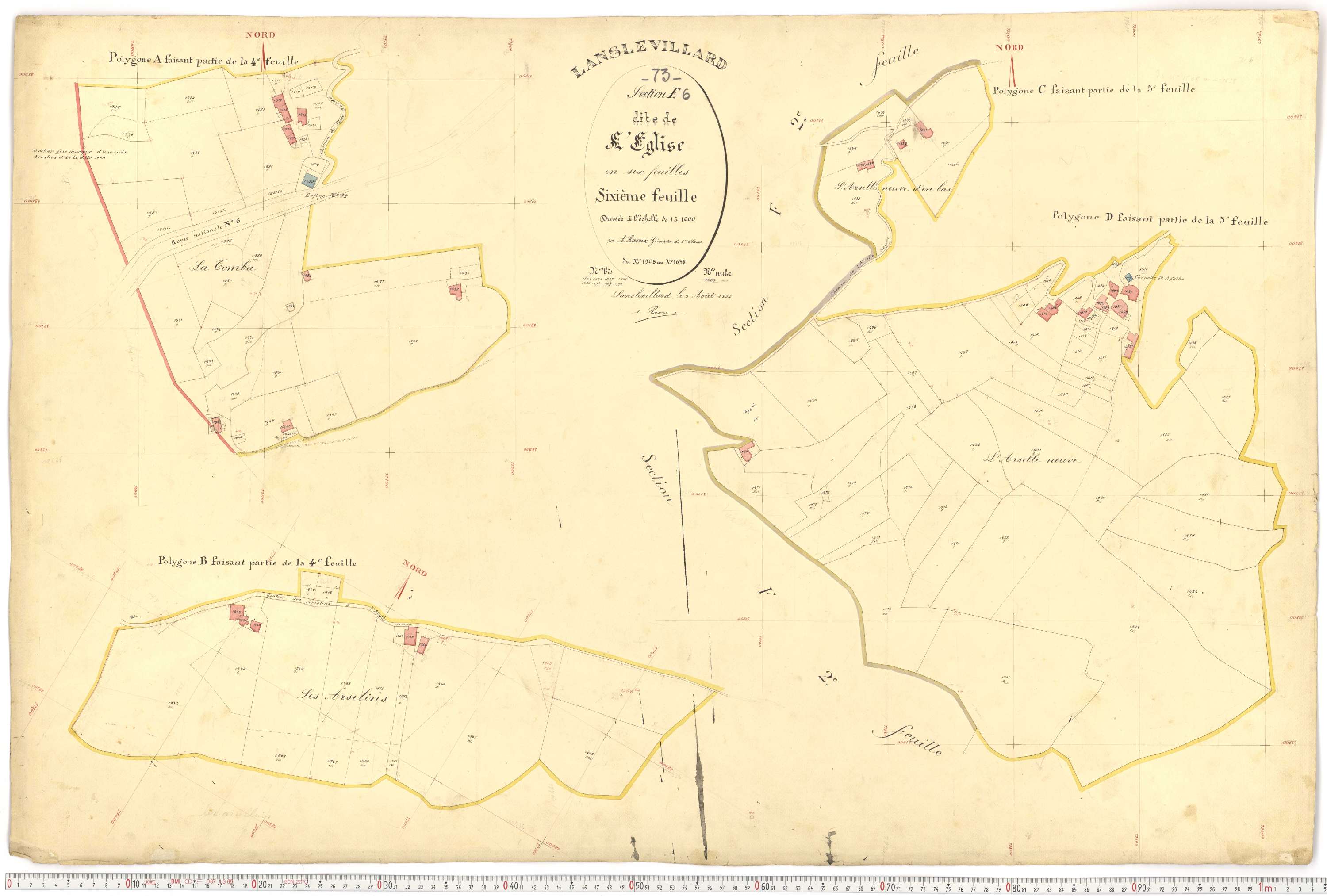 Lanslevillard - Plans cadastraux du premier cadastre français.