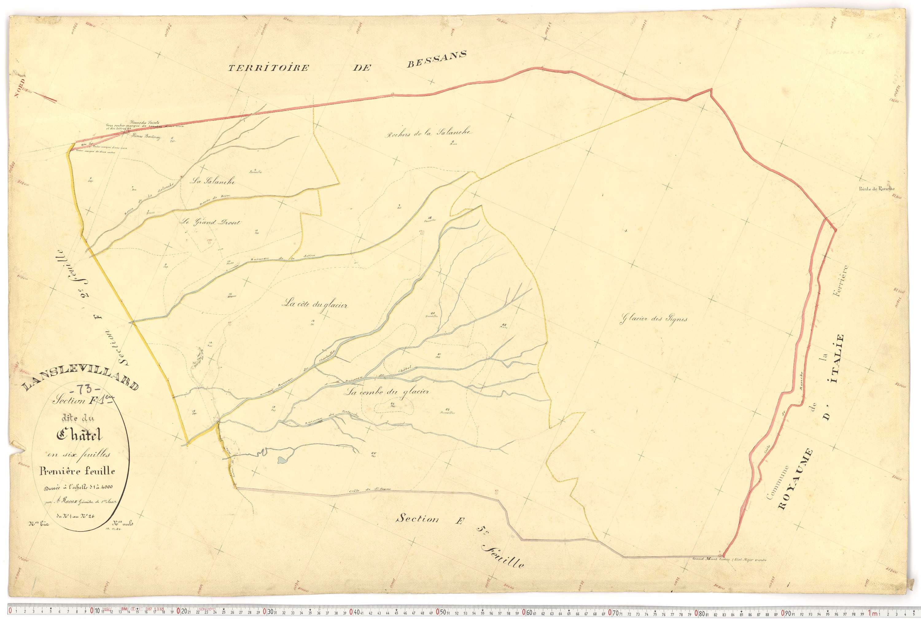 Lanslevillard - Plans cadastraux du premier cadastre français.