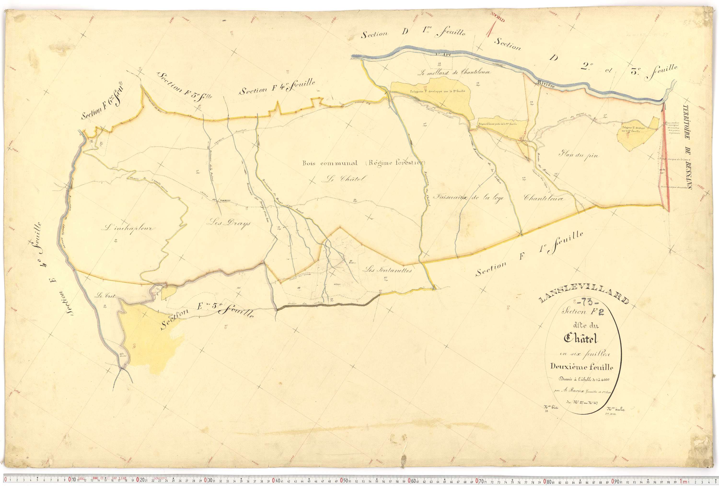 Lanslevillard - Plans cadastraux du premier cadastre français.