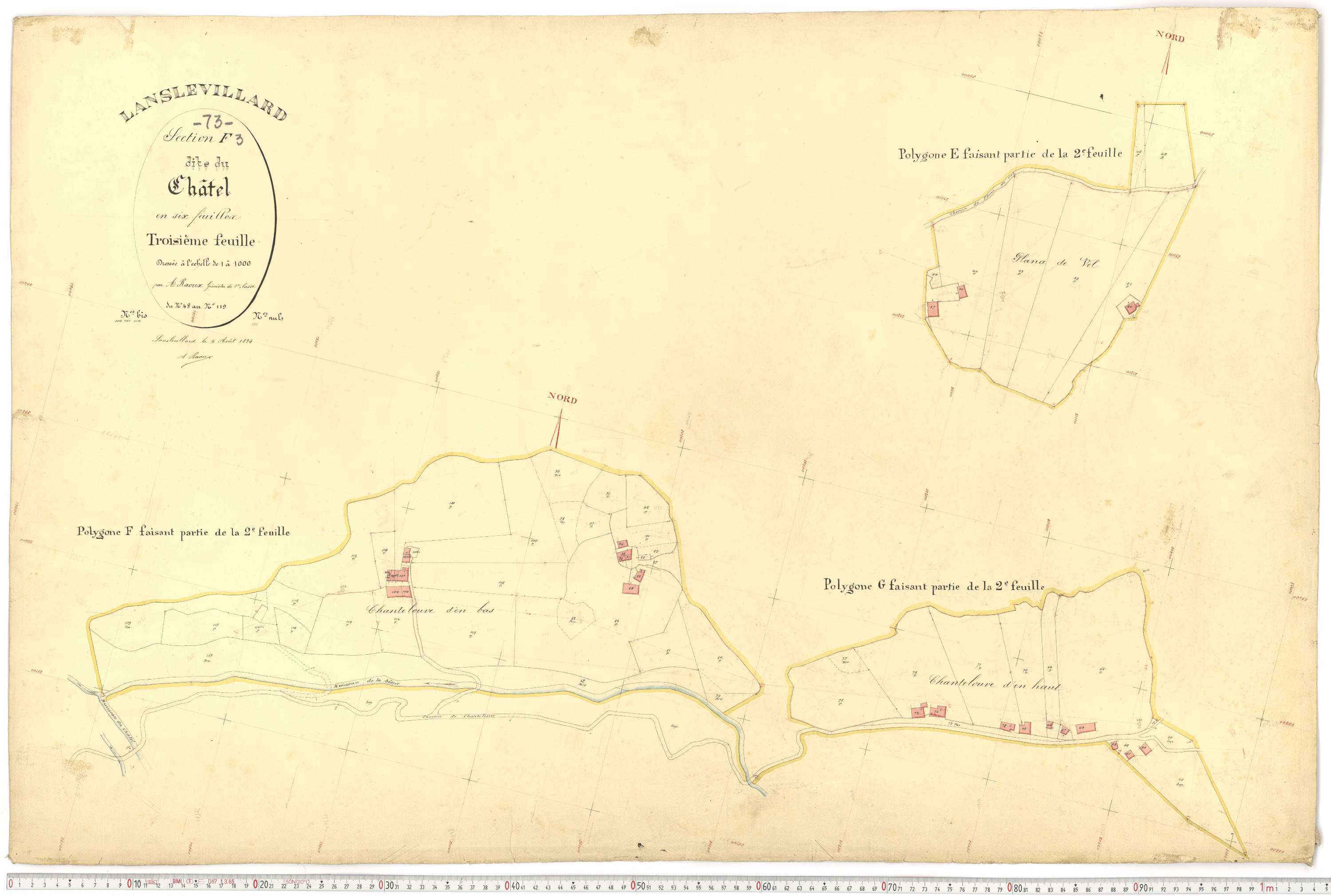 Lanslevillard - Plans cadastraux du premier cadastre français.