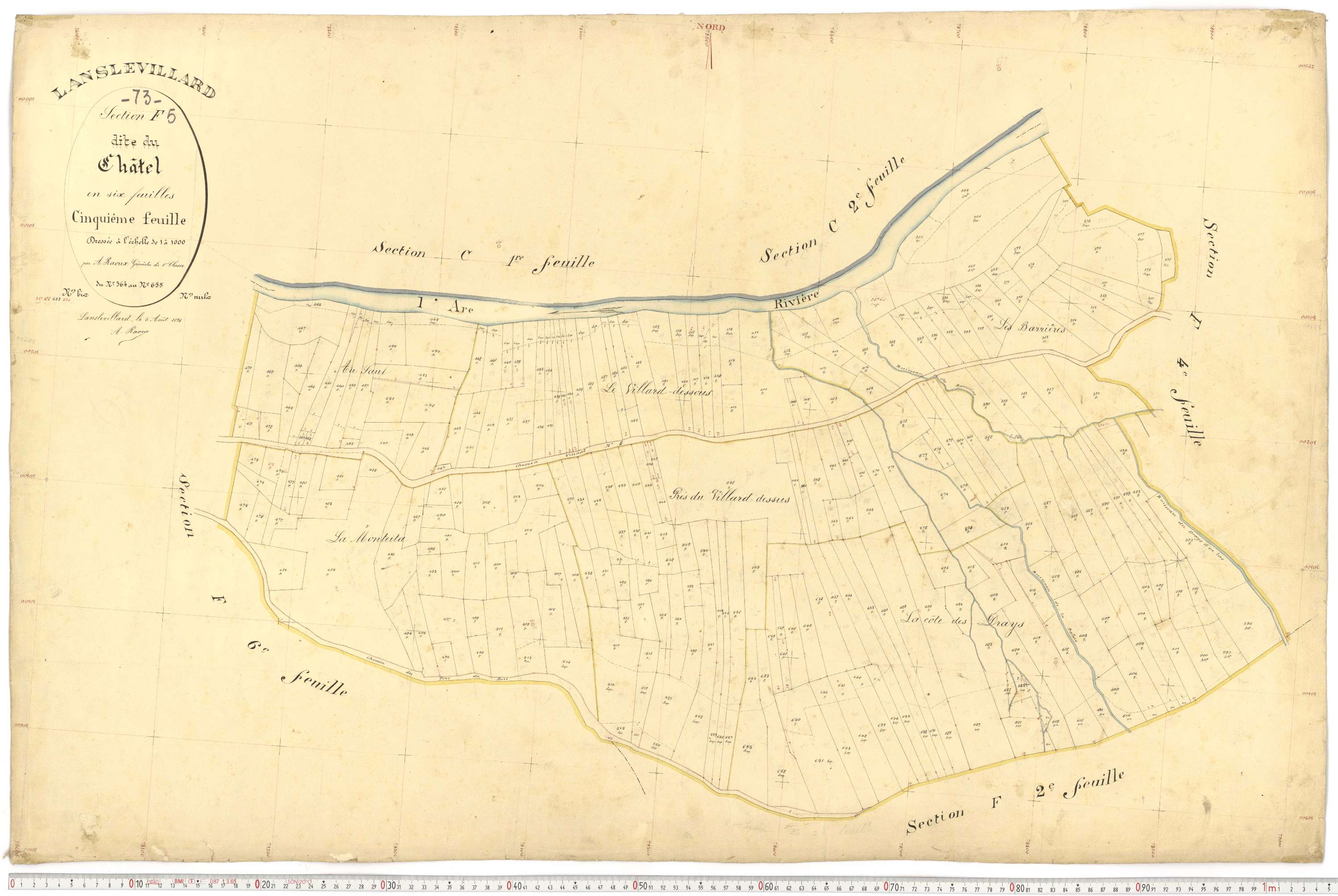 Lanslevillard - Plans cadastraux du premier cadastre français.