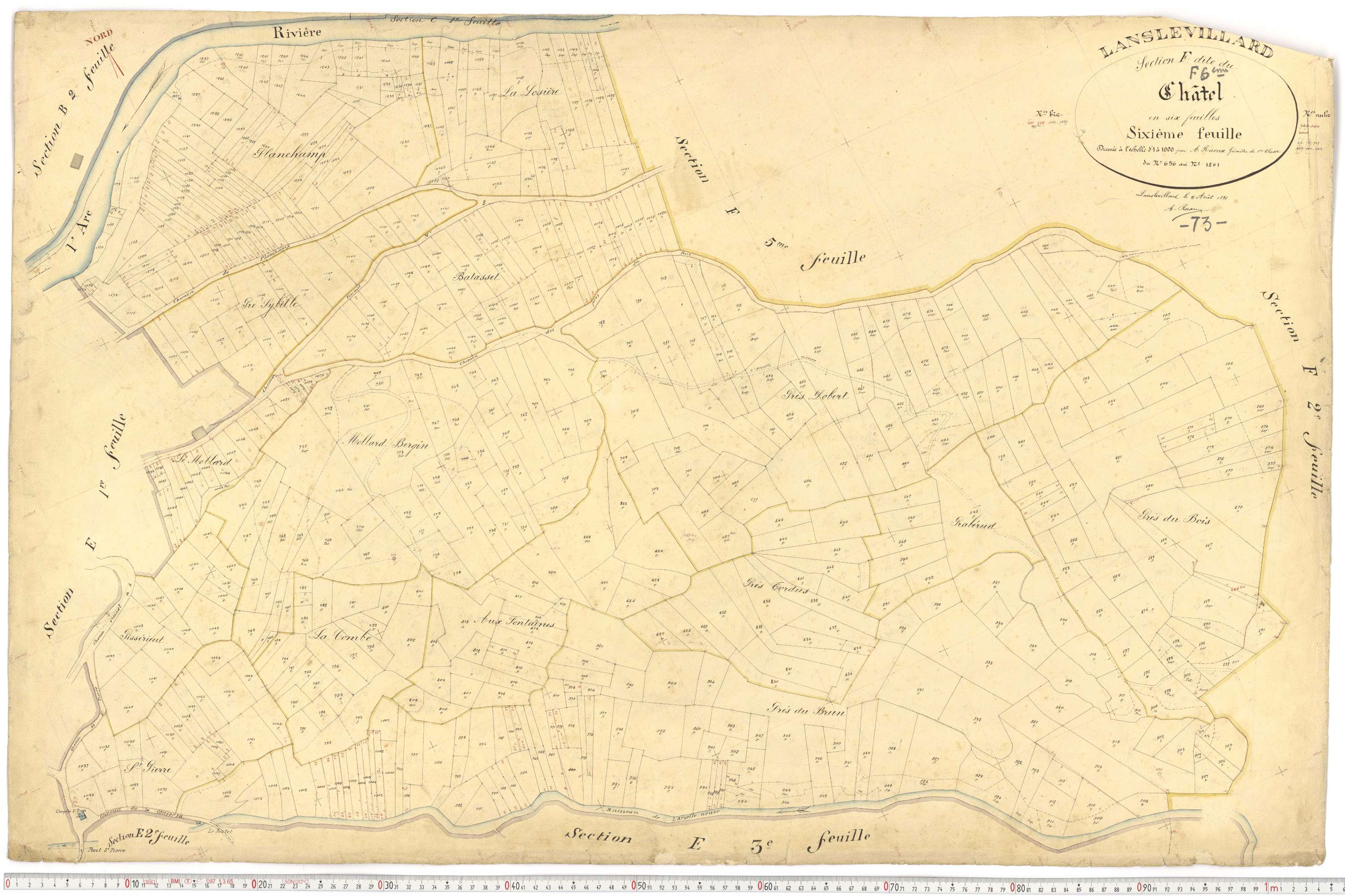 Lanslevillard - Plans cadastraux du premier cadastre français.