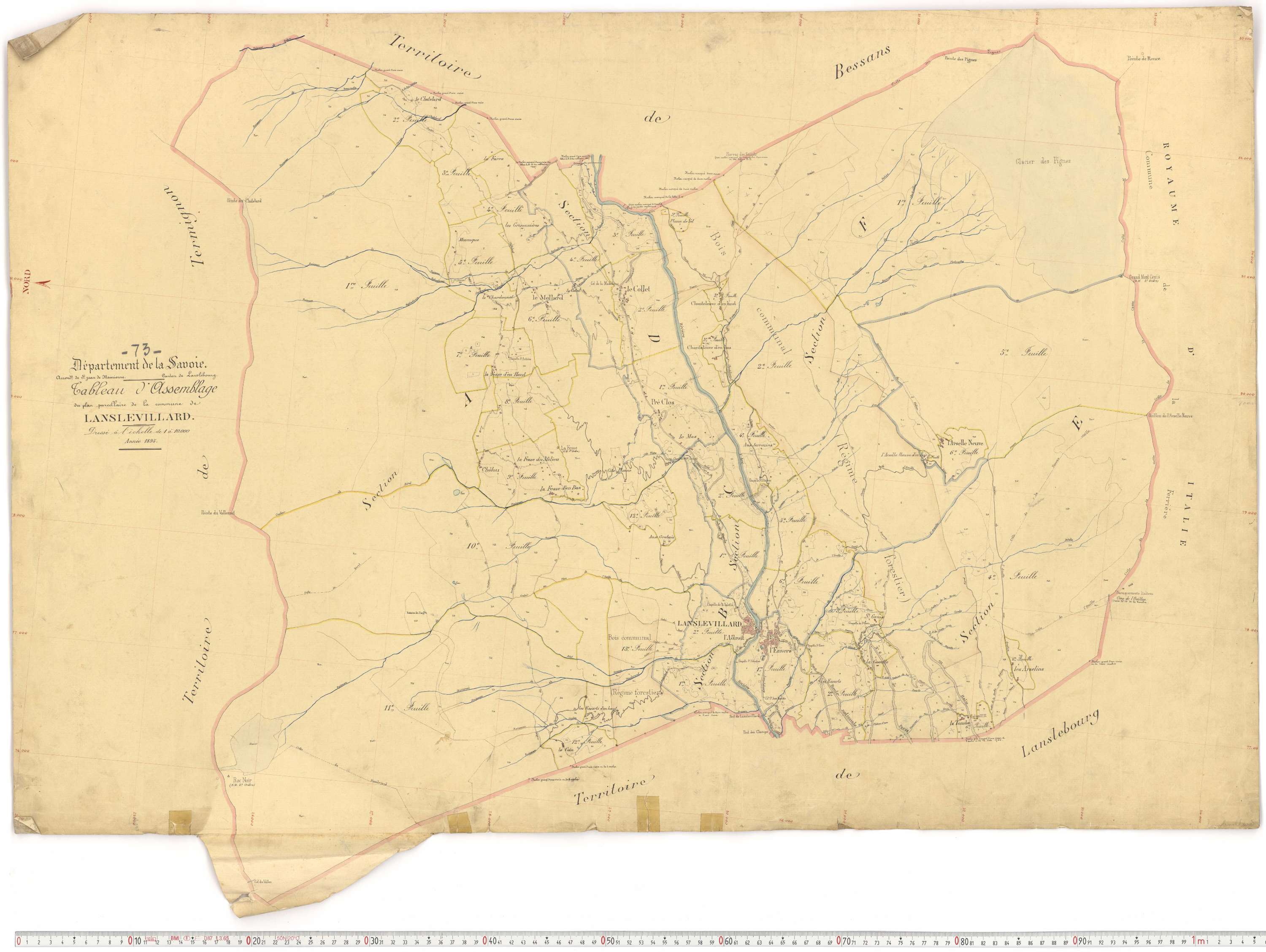 Lanslevillard - Plans cadastraux du premier cadastre français.
