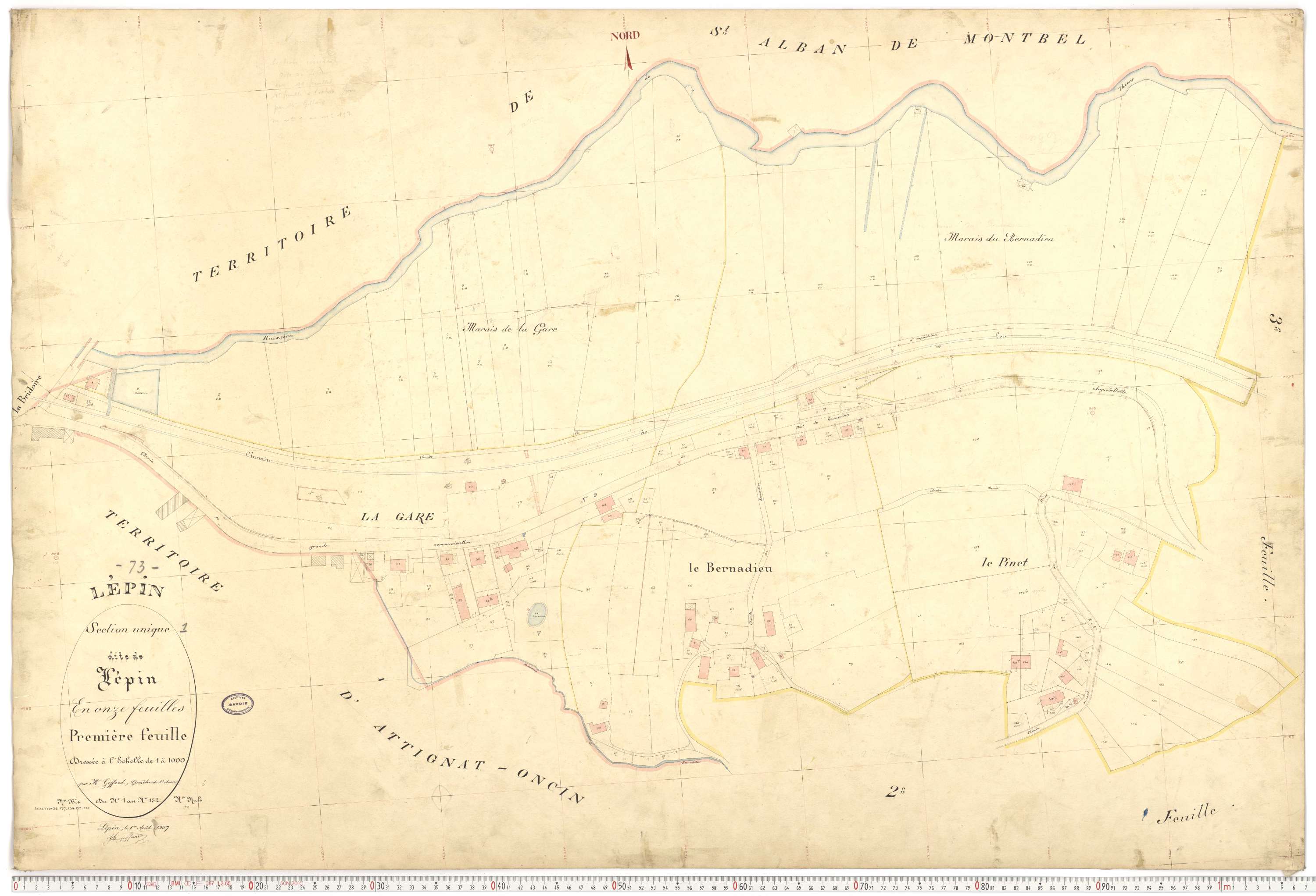 Lépin-le-Lac - Plans cadastraux du premier cadastre français.