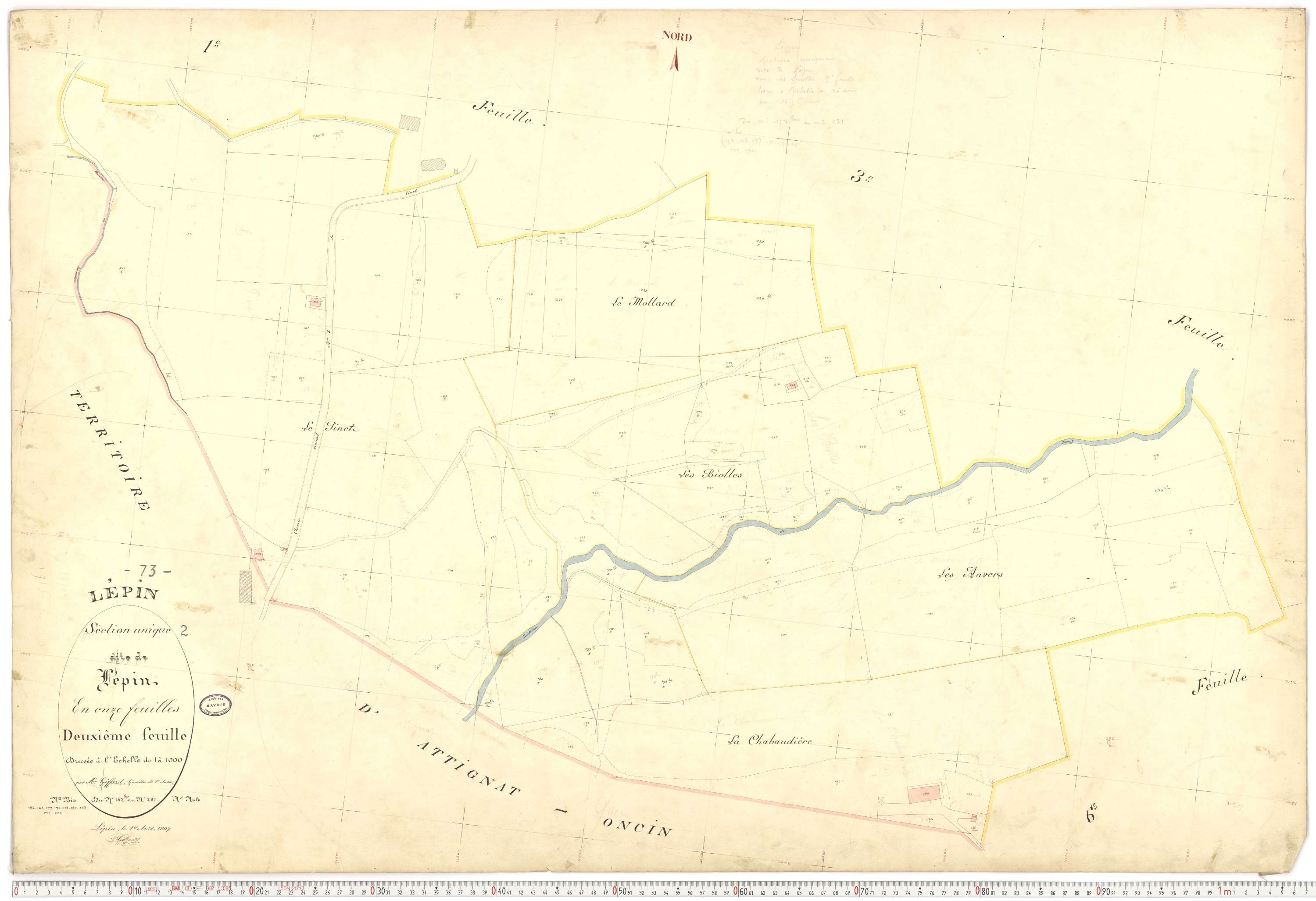 Lépin-le-Lac - Plans cadastraux du premier cadastre français.