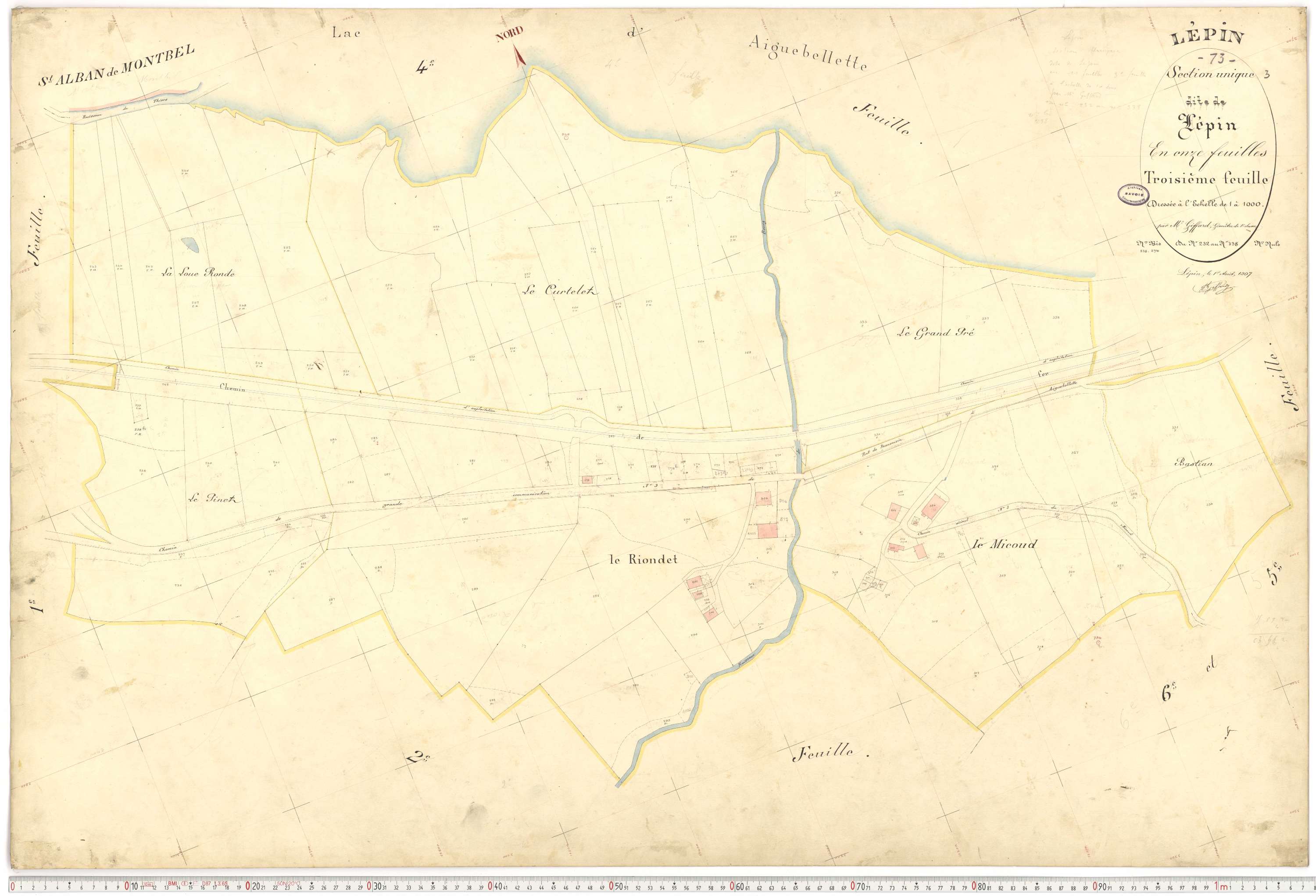 Lépin-le-Lac - Plans cadastraux du premier cadastre français.