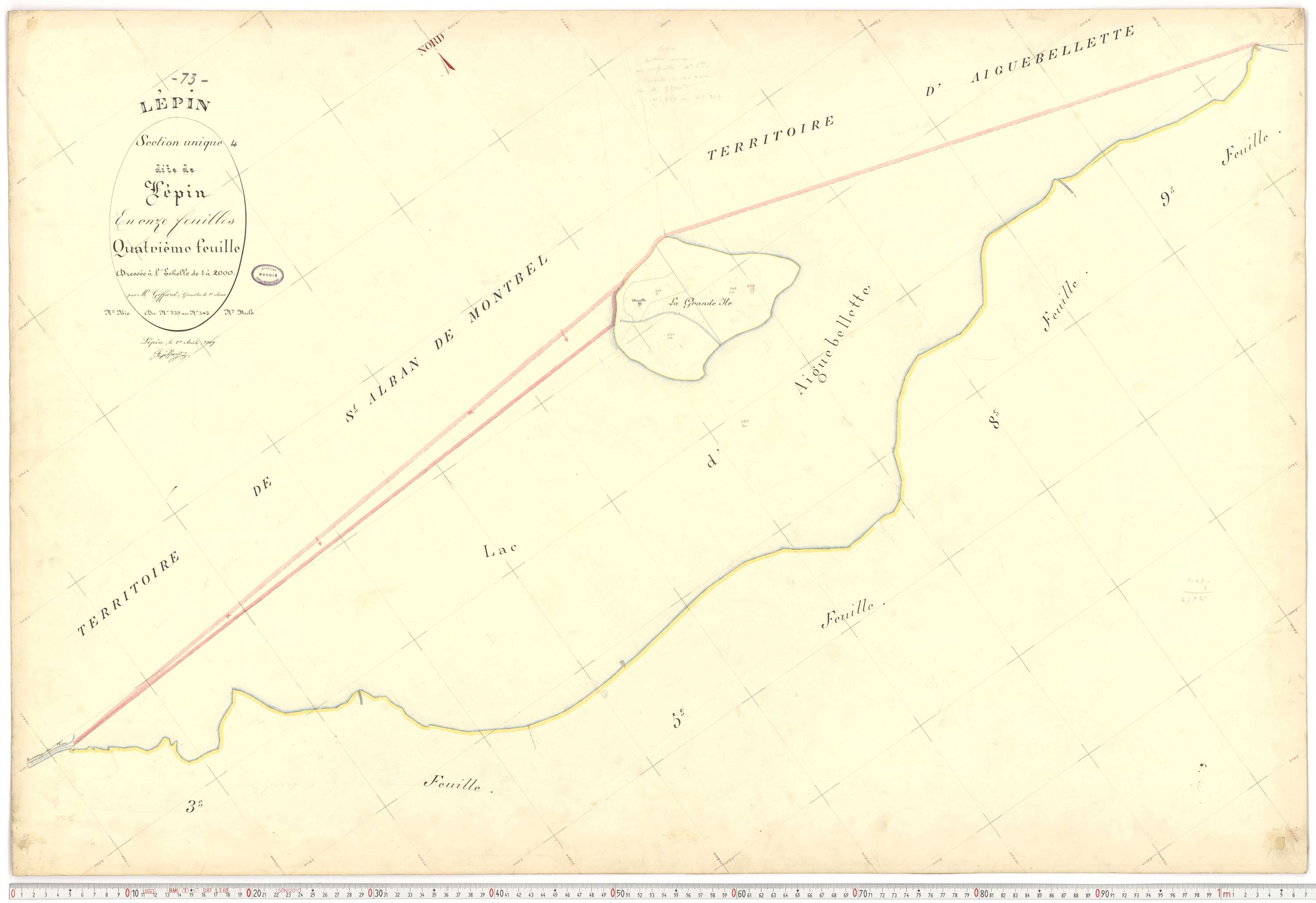 Lépin-le-Lac - Plans cadastraux du premier cadastre français.