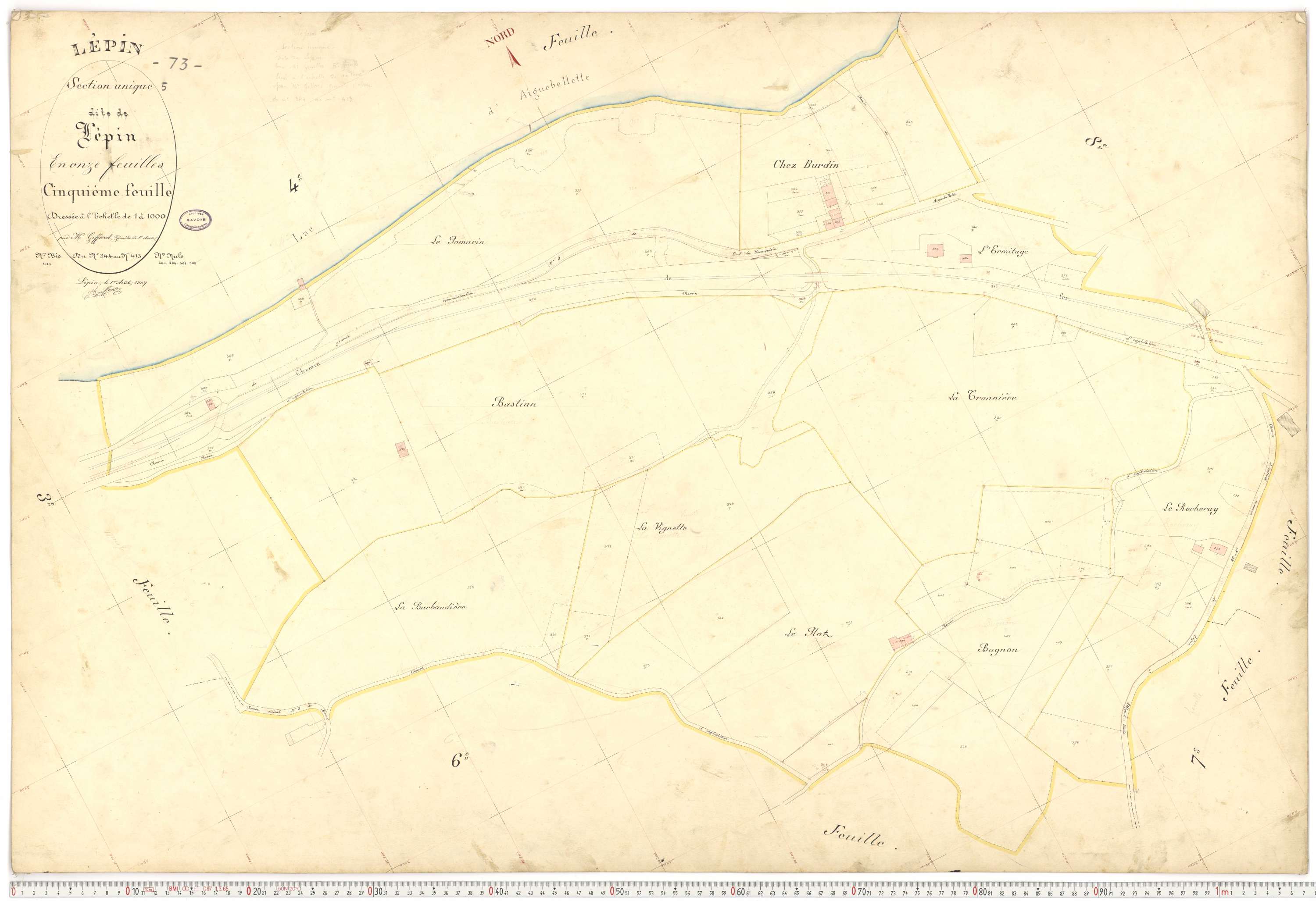 Lépin-le-Lac - Plans cadastraux du premier cadastre français.