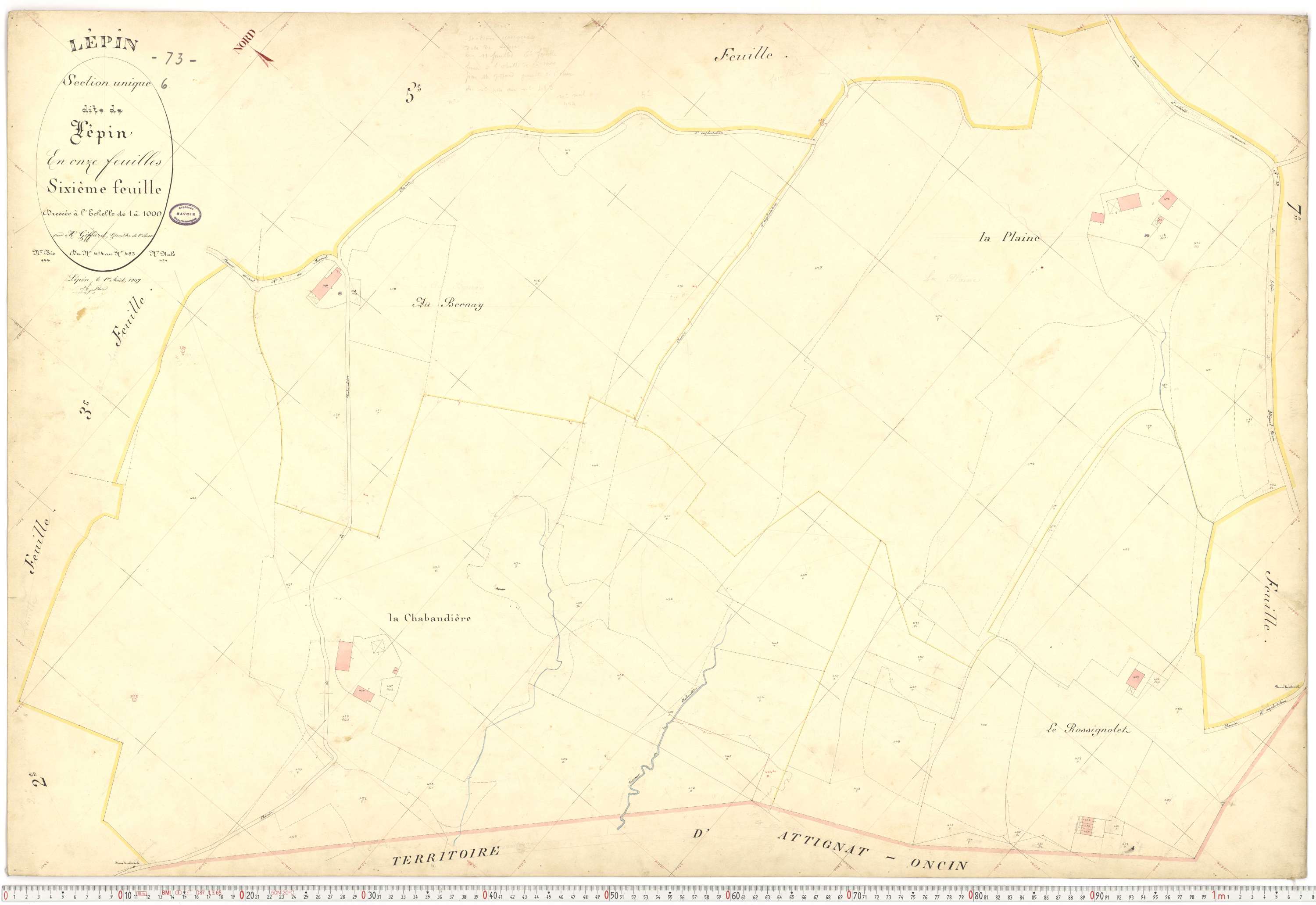 Lépin-le-Lac - Plans cadastraux du premier cadastre français.