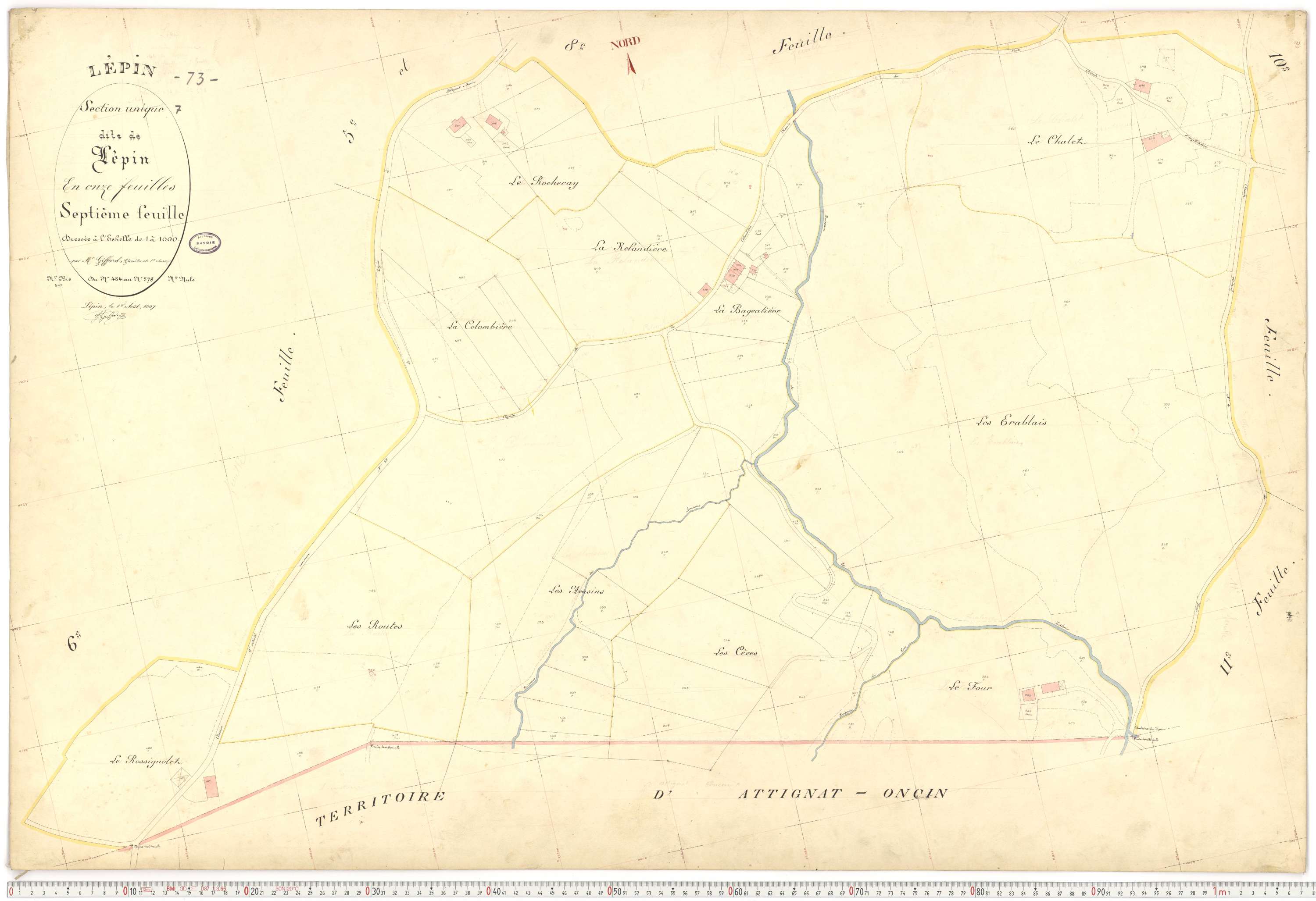 Lépin-le-Lac - Plans cadastraux du premier cadastre français.