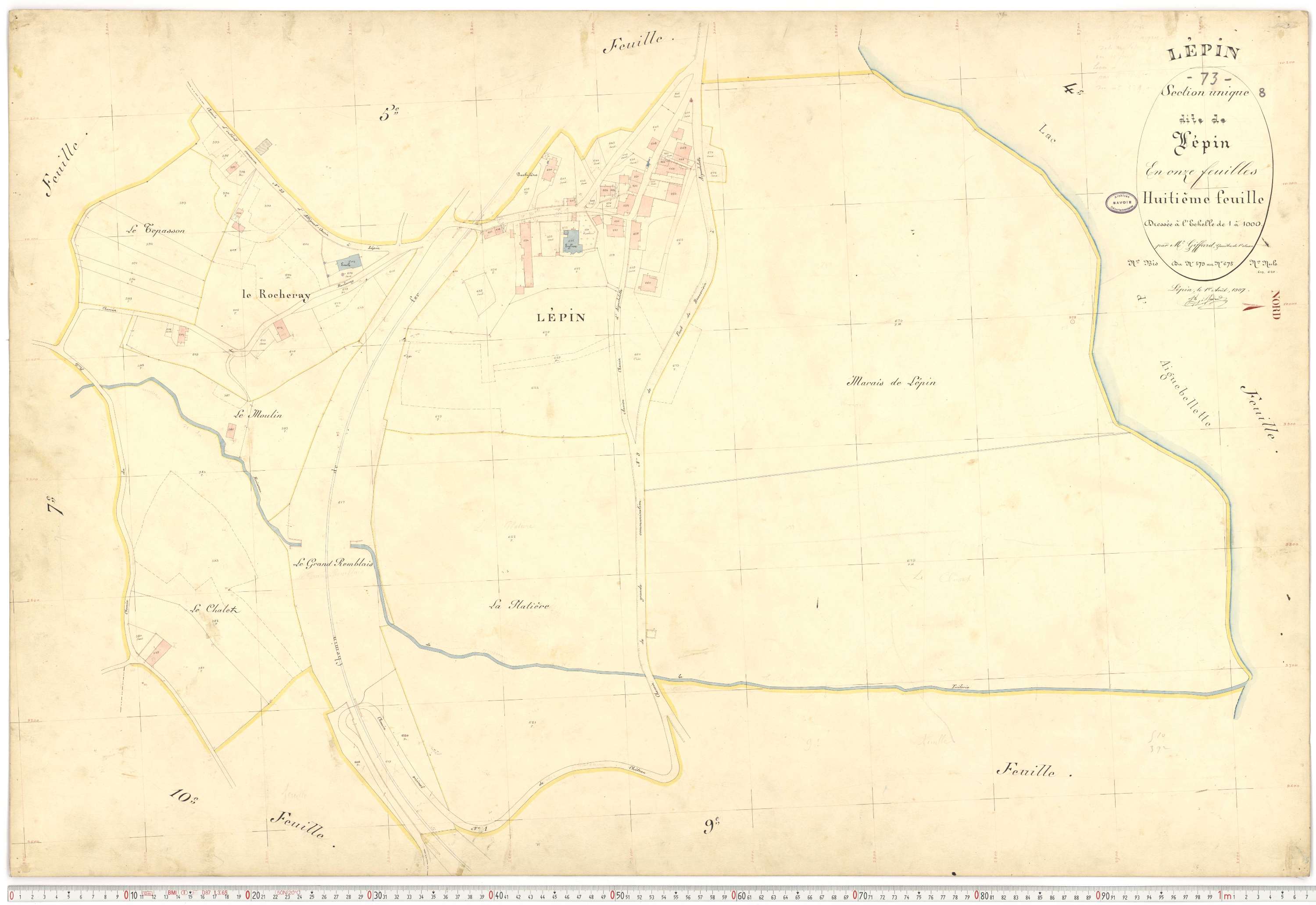 Lépin-le-Lac - Plans cadastraux du premier cadastre français.