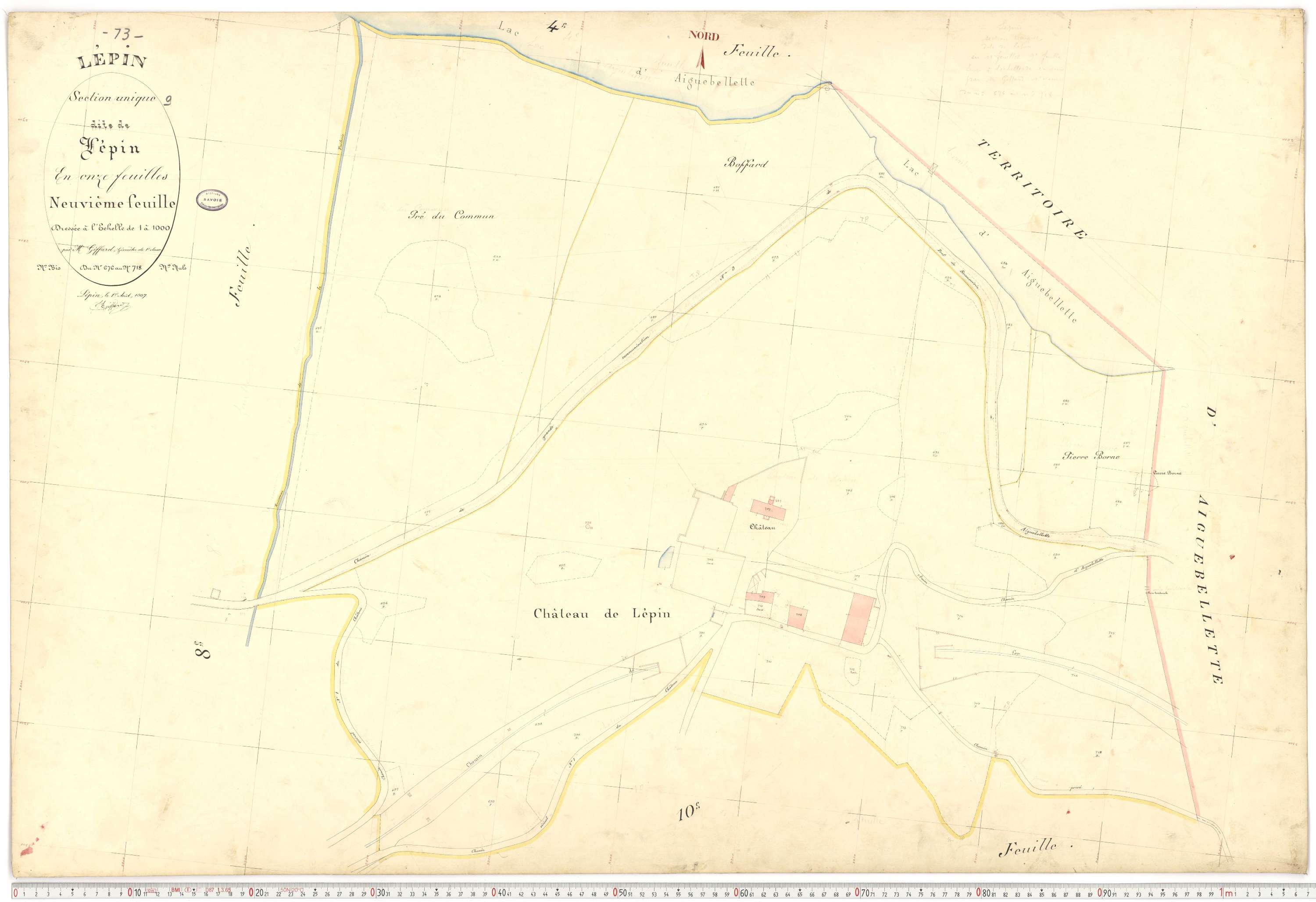 Lépin-le-Lac - Plans cadastraux du premier cadastre français.