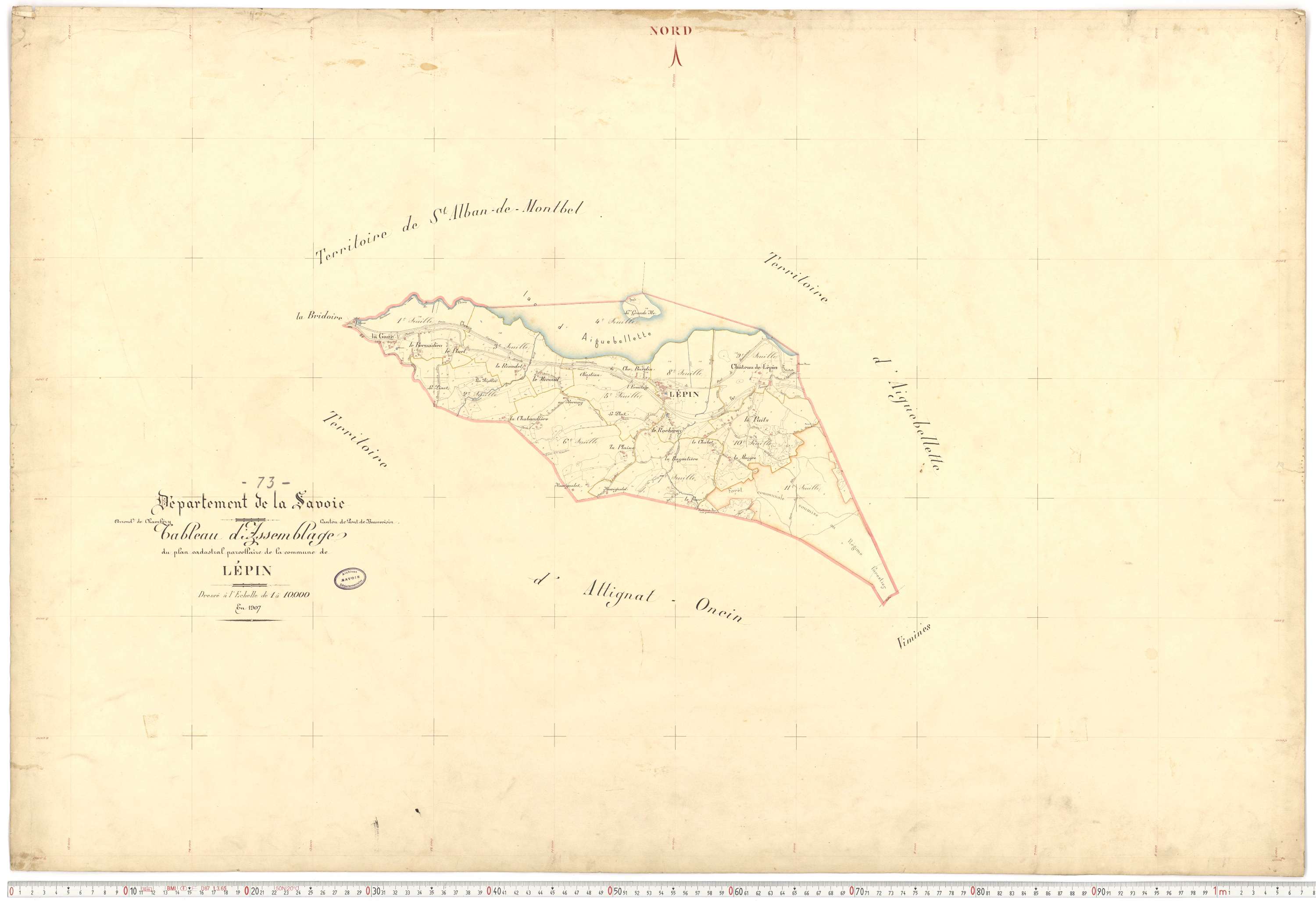 Lépin-le-Lac - Plans cadastraux du premier cadastre français.
