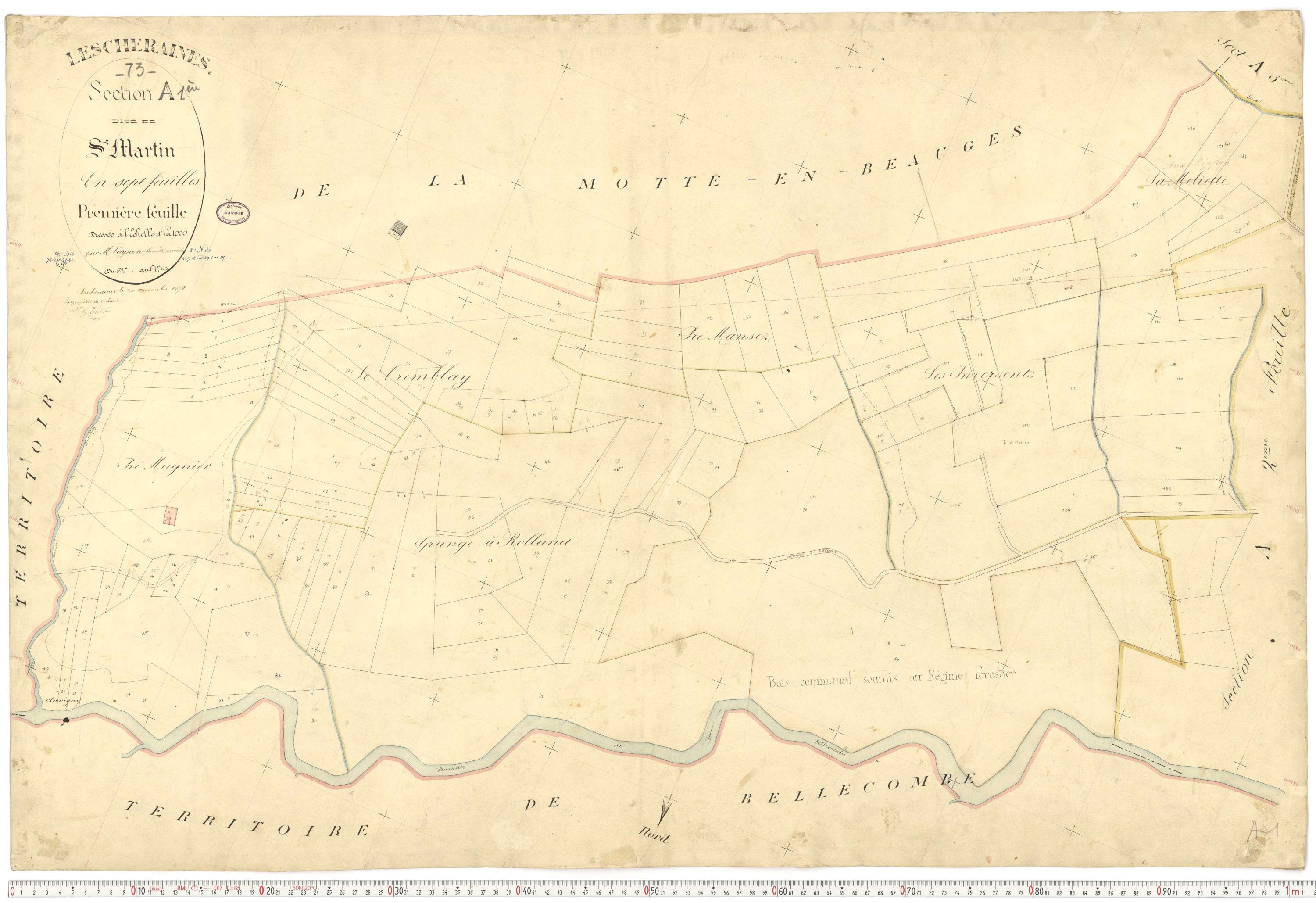 Lescheraines - Plans cadastraux du premier cadastre français.