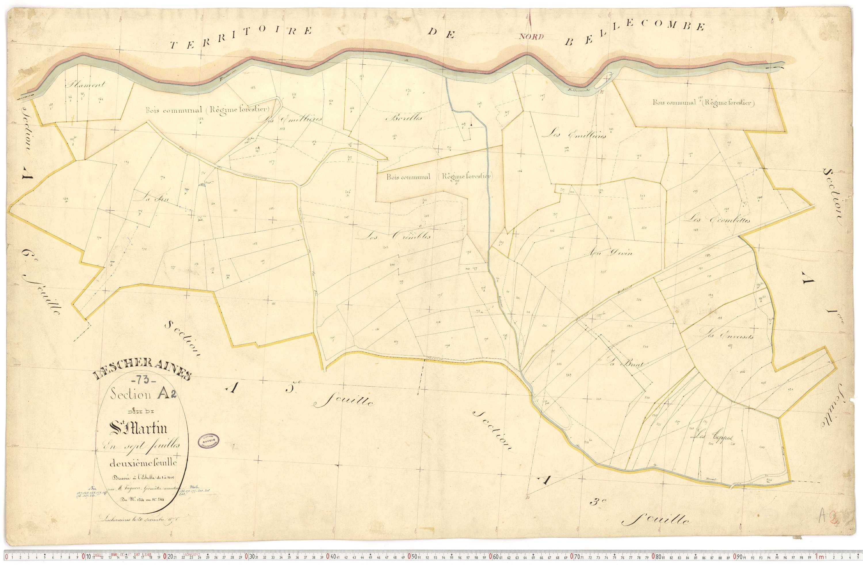 Lescheraines - Plans cadastraux du premier cadastre français.