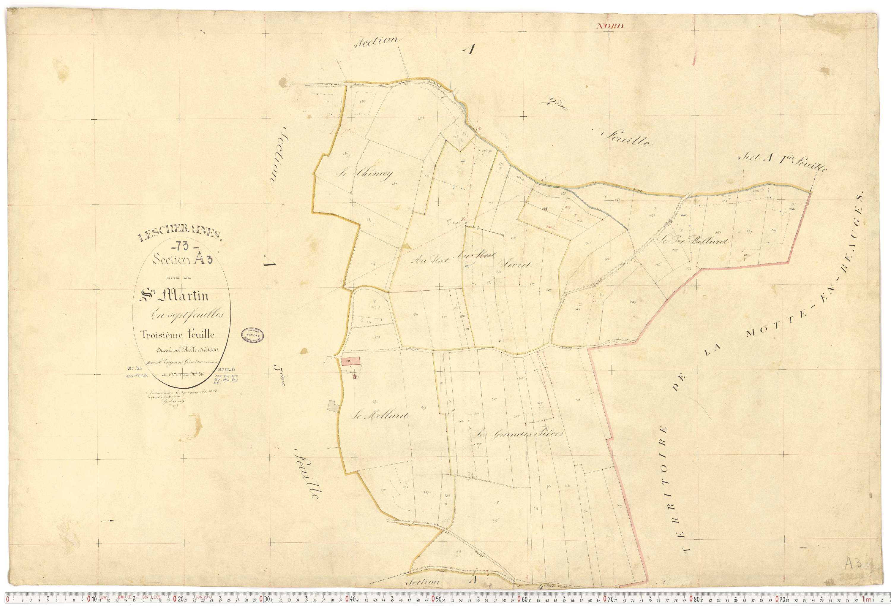 Lescheraines - Plans cadastraux du premier cadastre français.