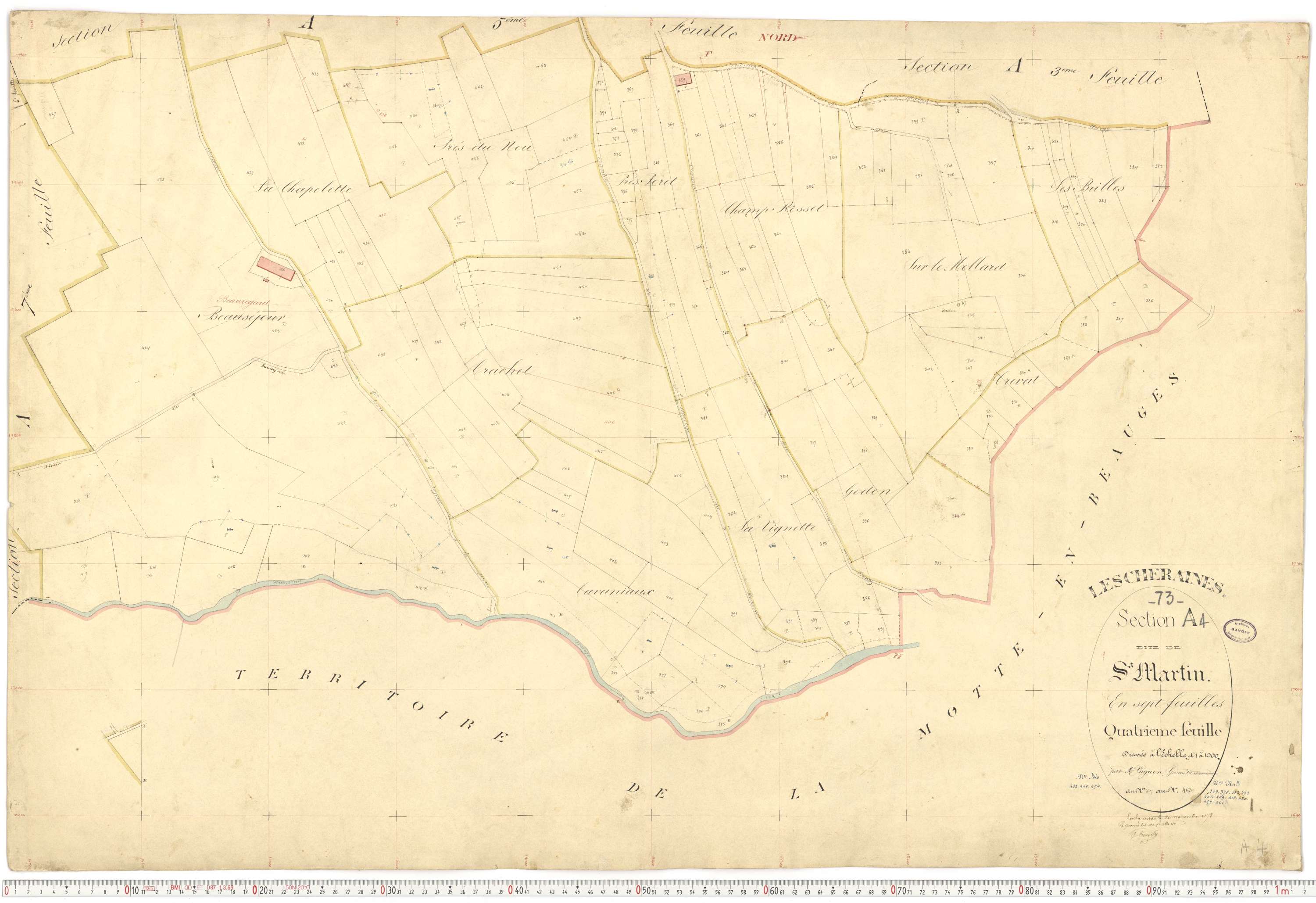 Lescheraines - Plans cadastraux du premier cadastre français.