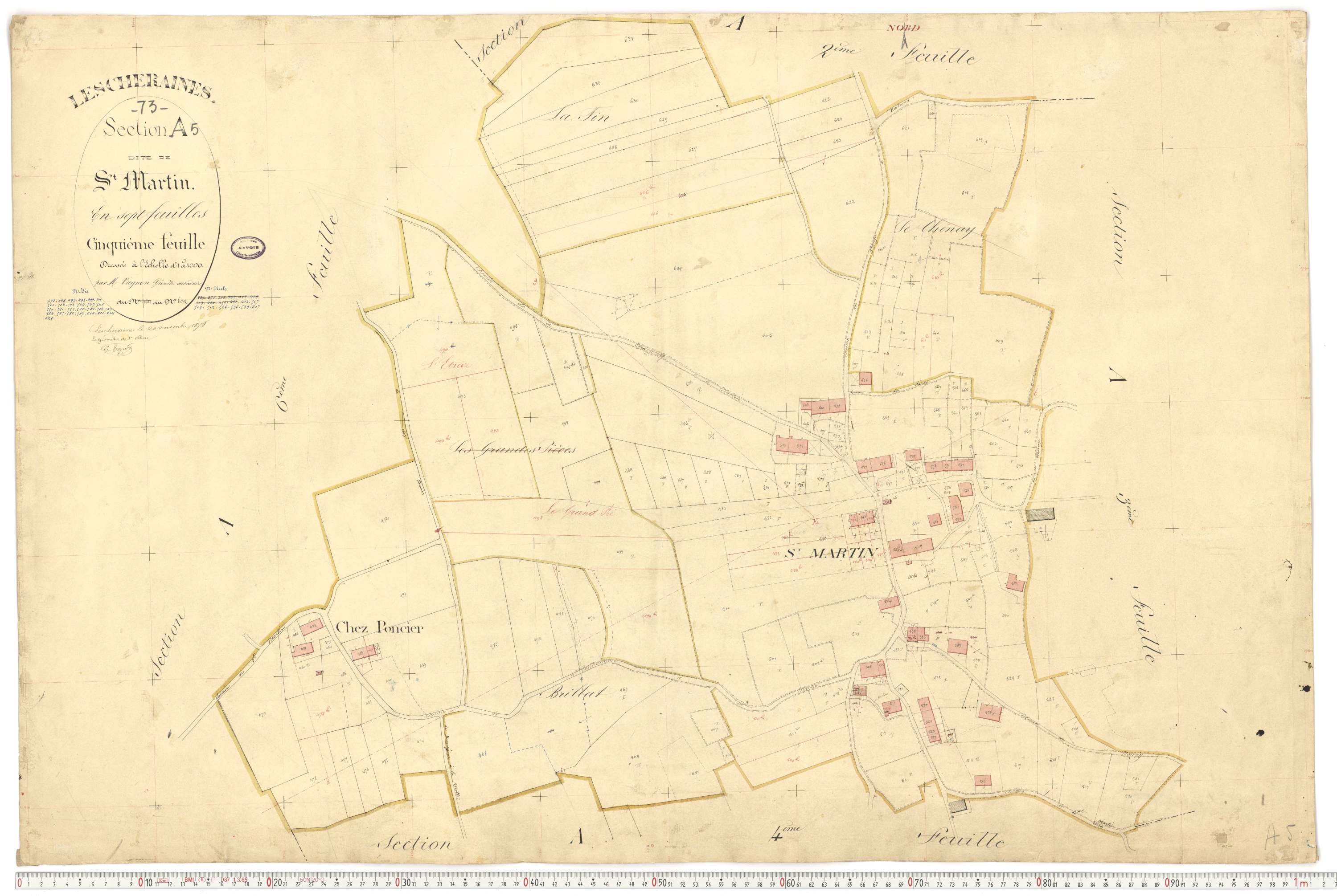 Lescheraines - Plans cadastraux du premier cadastre français.
