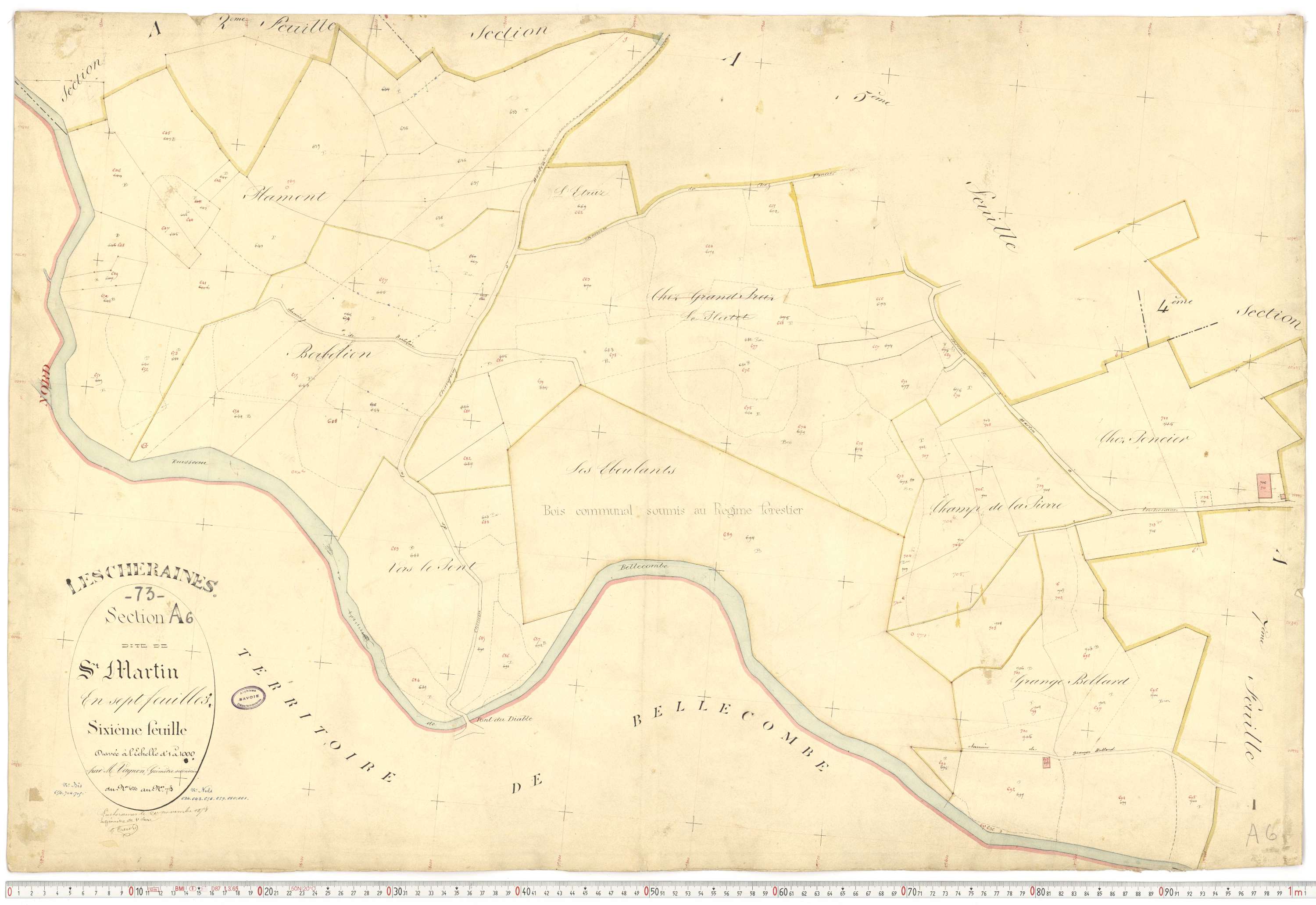 Lescheraines - Plans cadastraux du premier cadastre français.