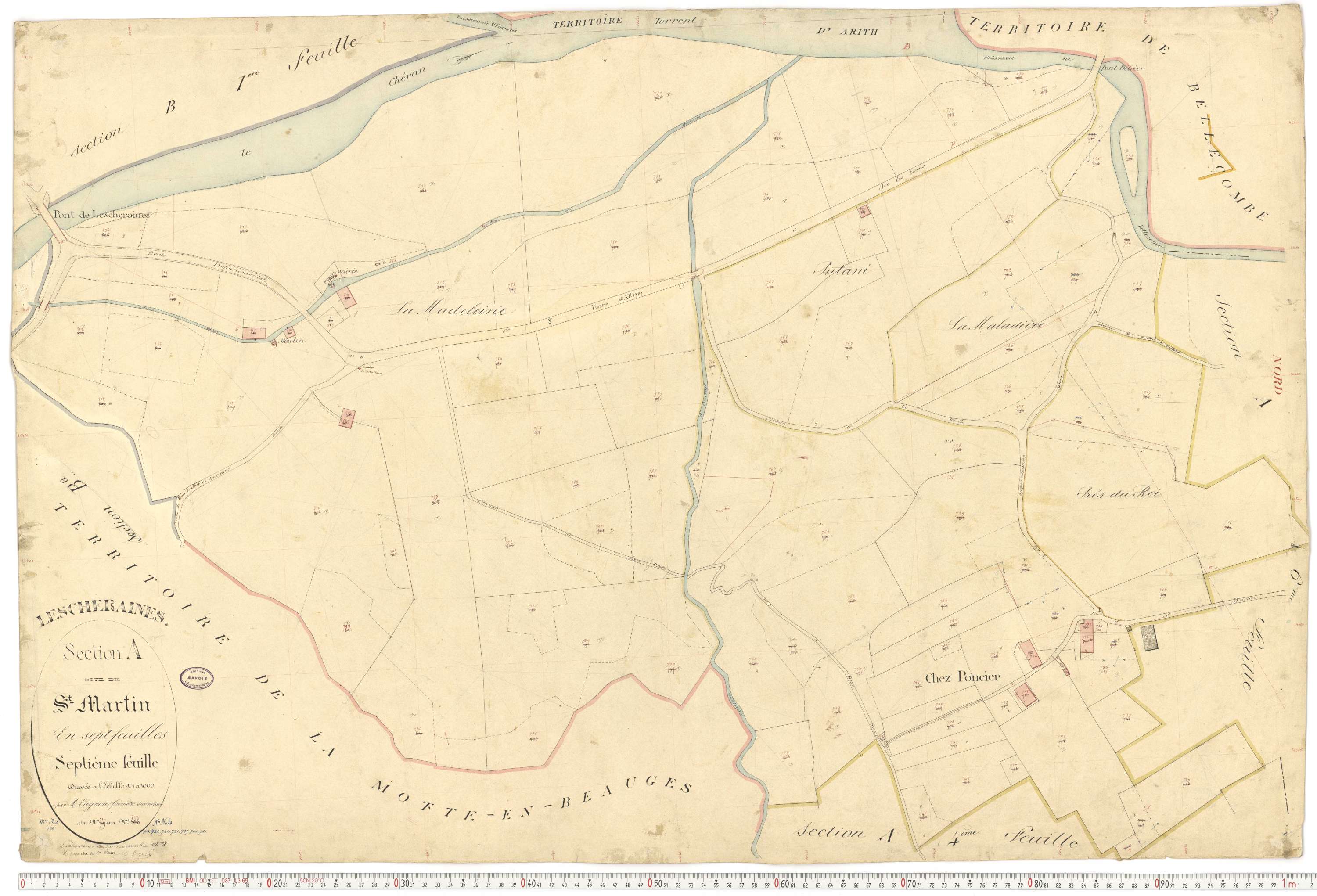 Lescheraines - Plans cadastraux du premier cadastre français.
