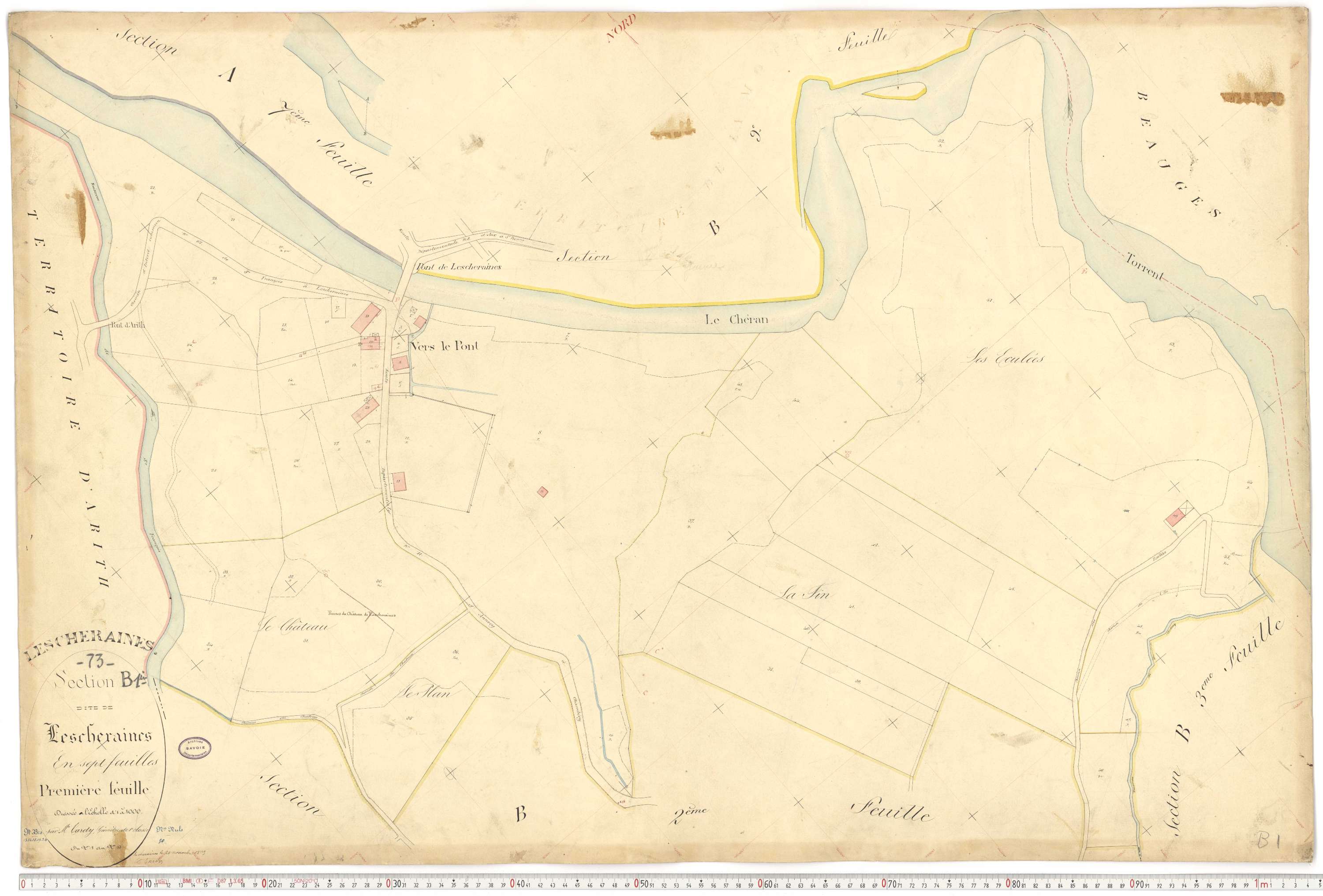 Lescheraines - Plans cadastraux du premier cadastre français.