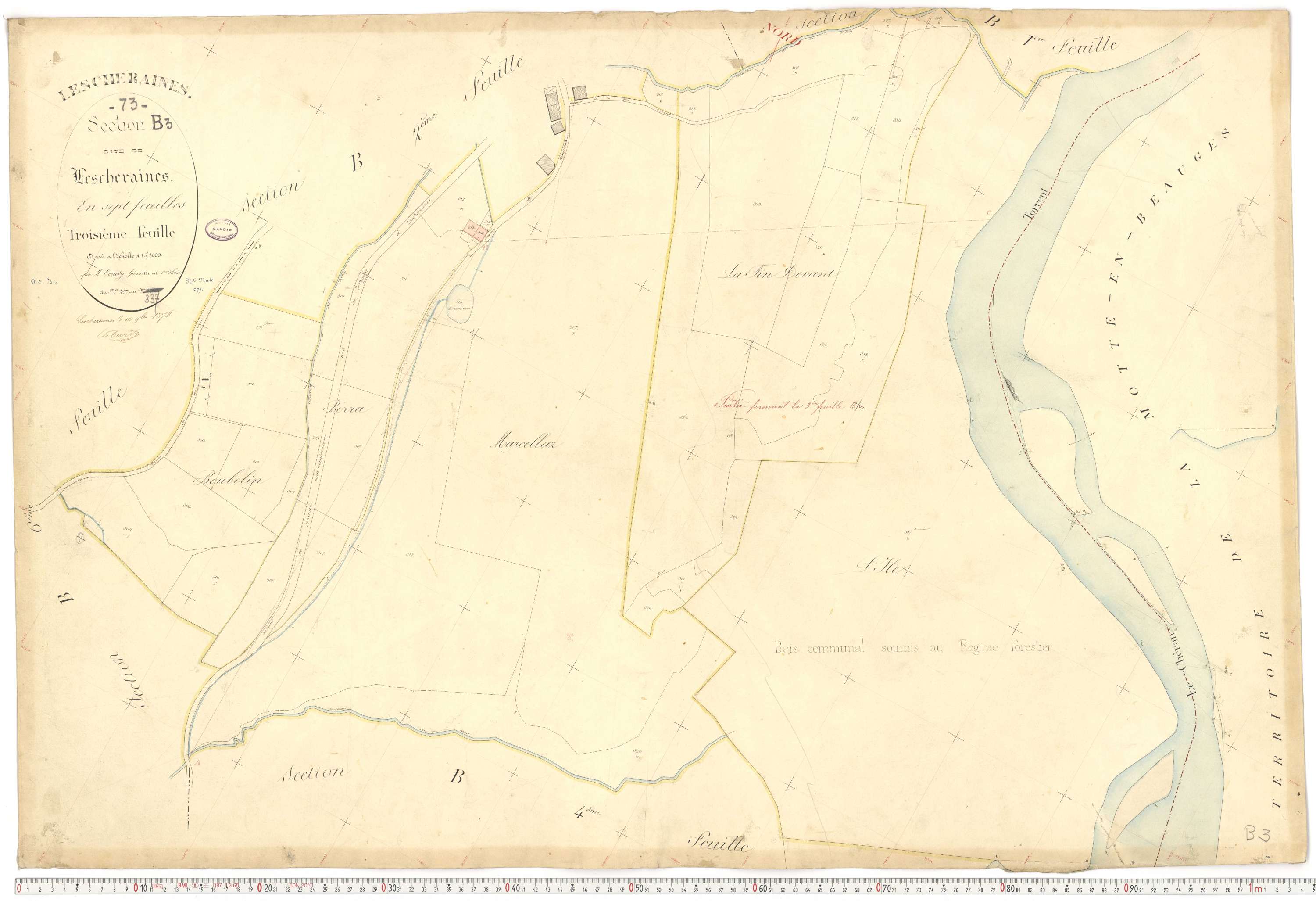 Lescheraines - Plans cadastraux du premier cadastre français.