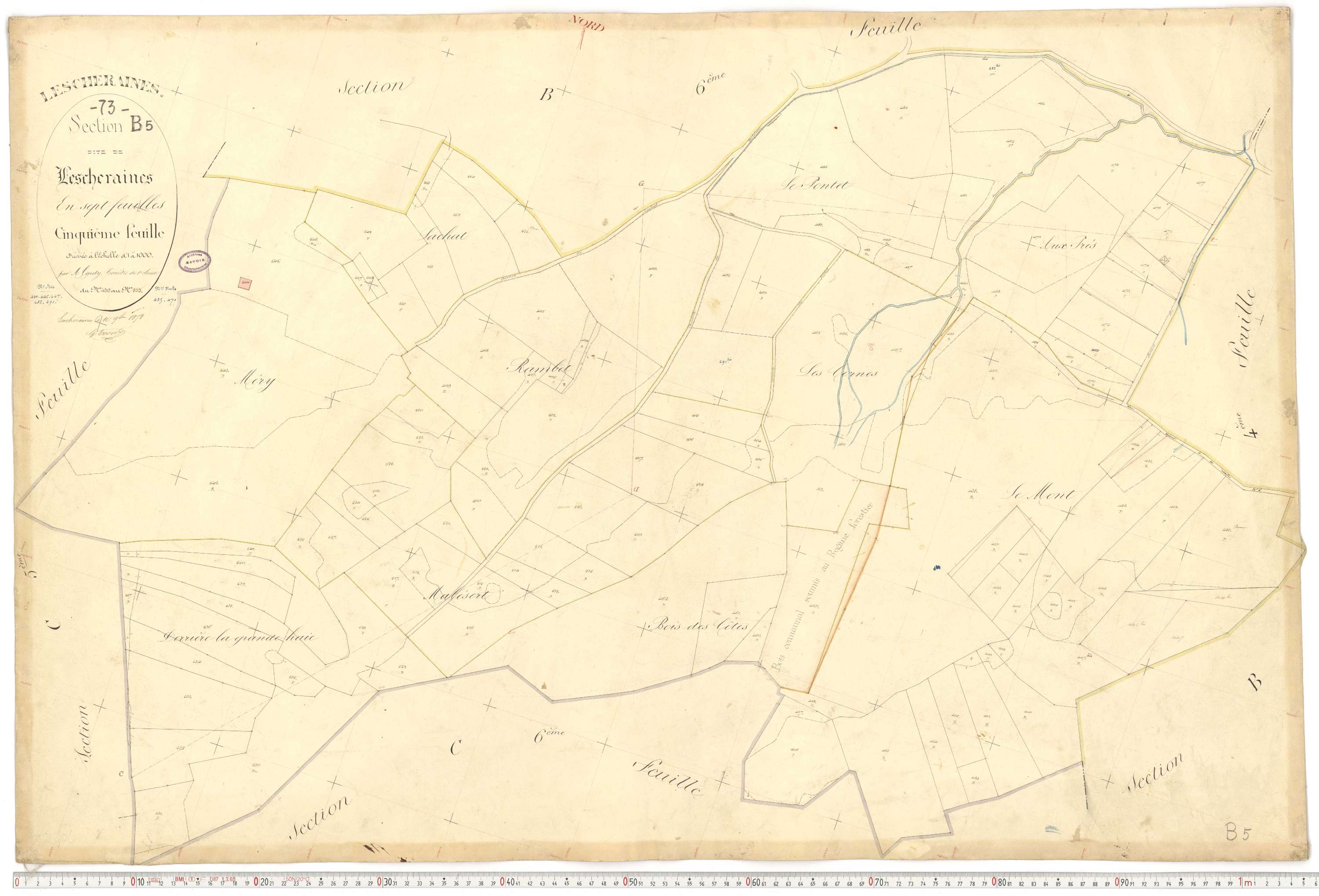 Lescheraines - Plans cadastraux du premier cadastre français.