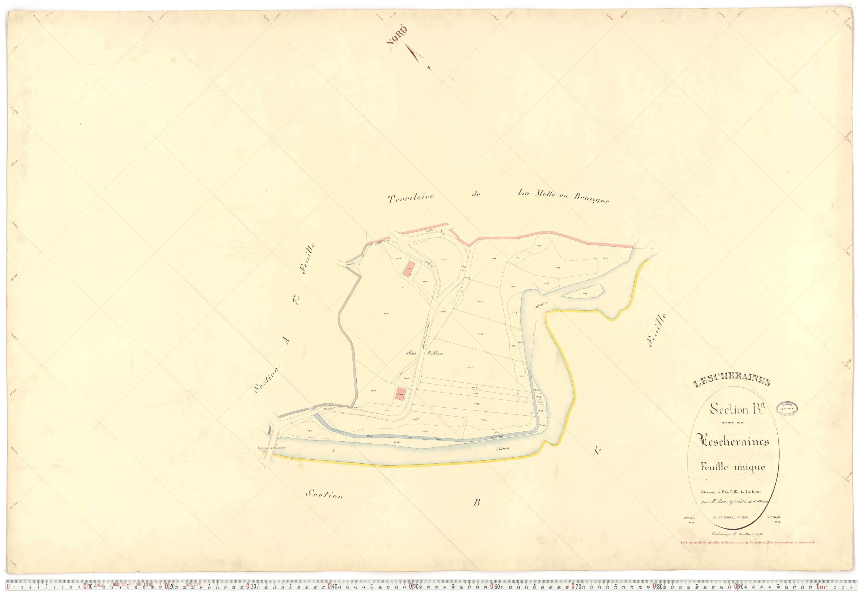 Lescheraines - Plans cadastraux du premier cadastre français.