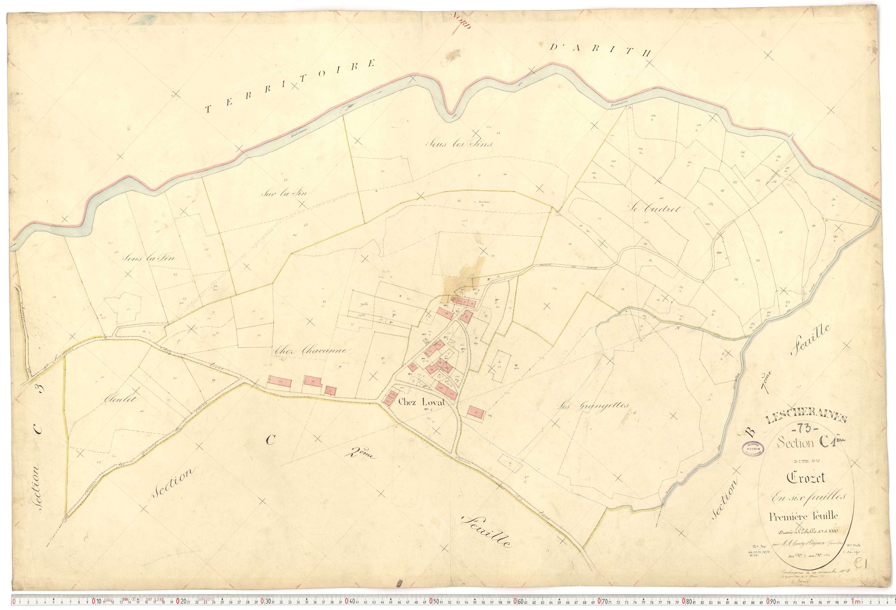 Lescheraines - Plans cadastraux du premier cadastre français.