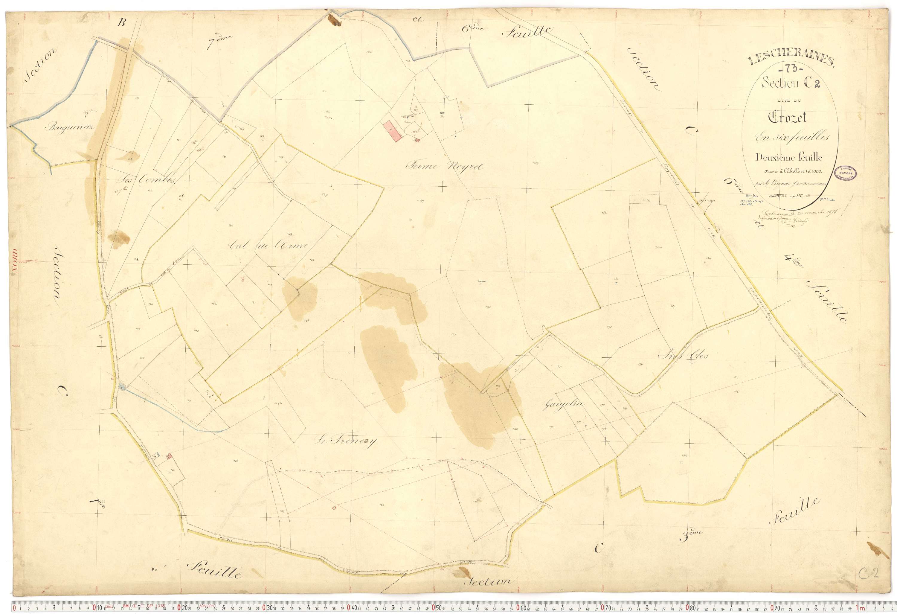 Lescheraines - Plans cadastraux du premier cadastre français.