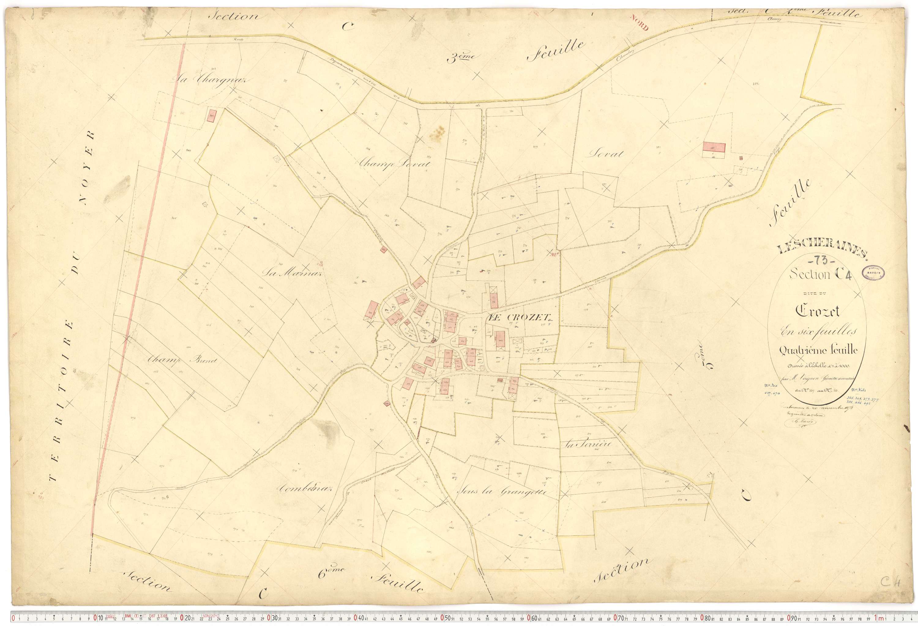 Lescheraines - Plans cadastraux du premier cadastre français.
