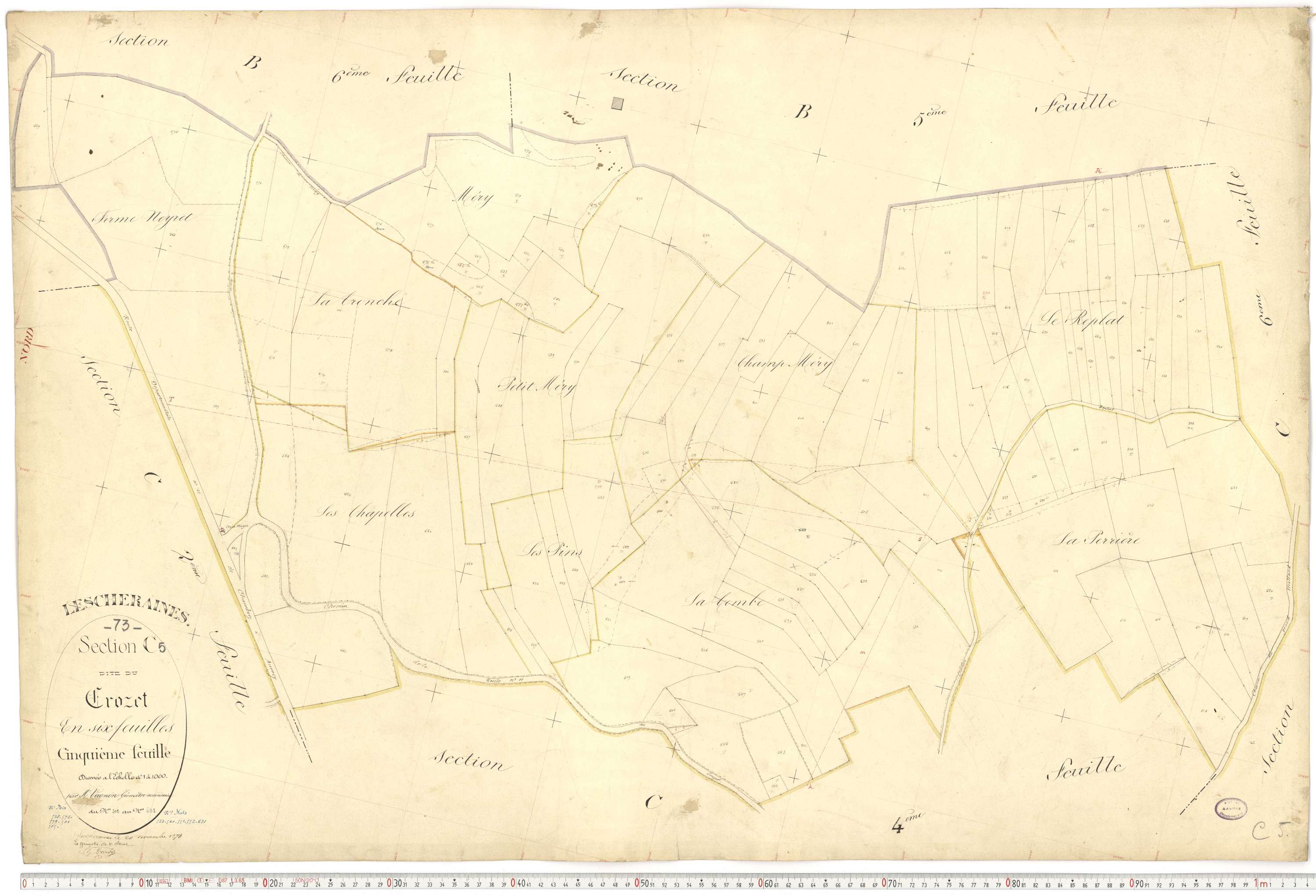 Lescheraines - Plans cadastraux du premier cadastre français.